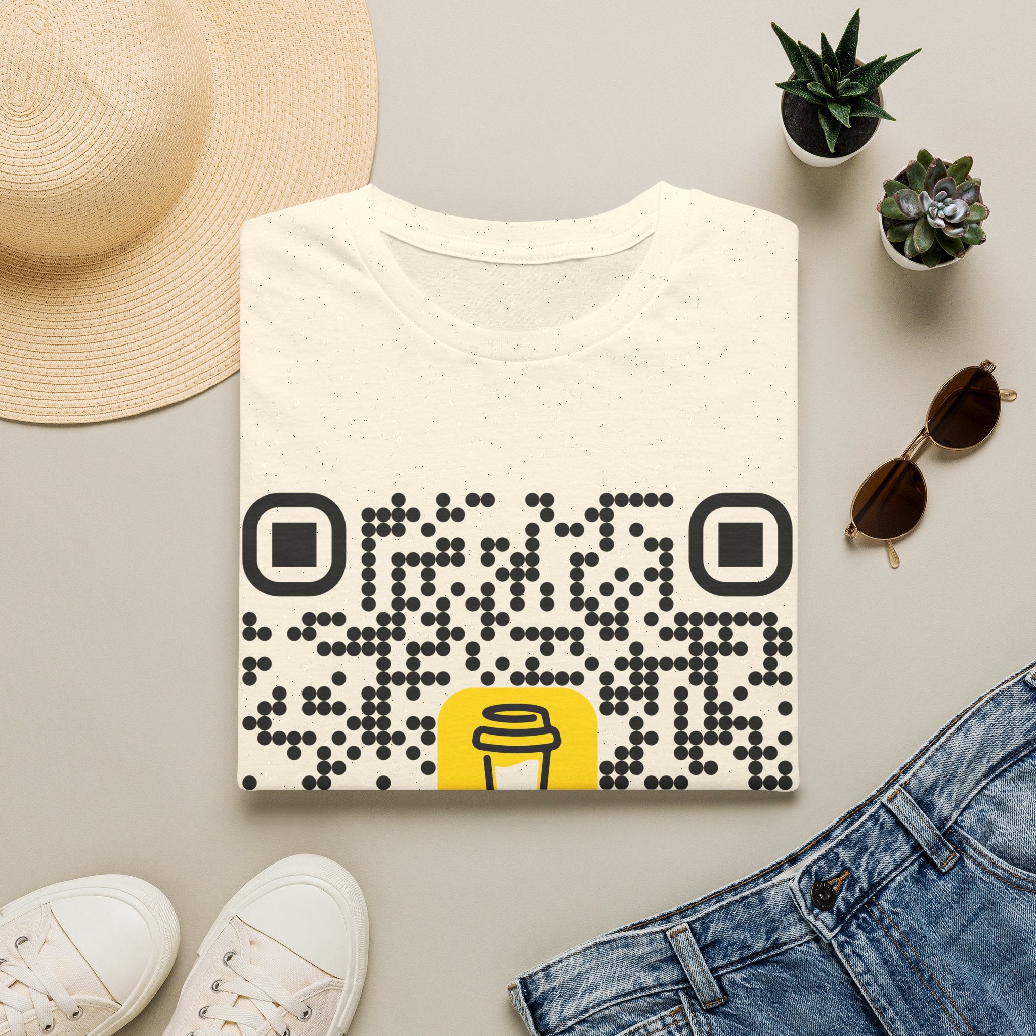 QR Code Coffee Tee — Scan-to-Order Coffee Shop T-Shirt