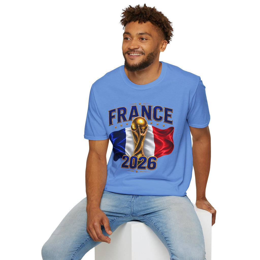 France World Cup 2026 T-Shirt — French Flag & Trophy Soccer Tee