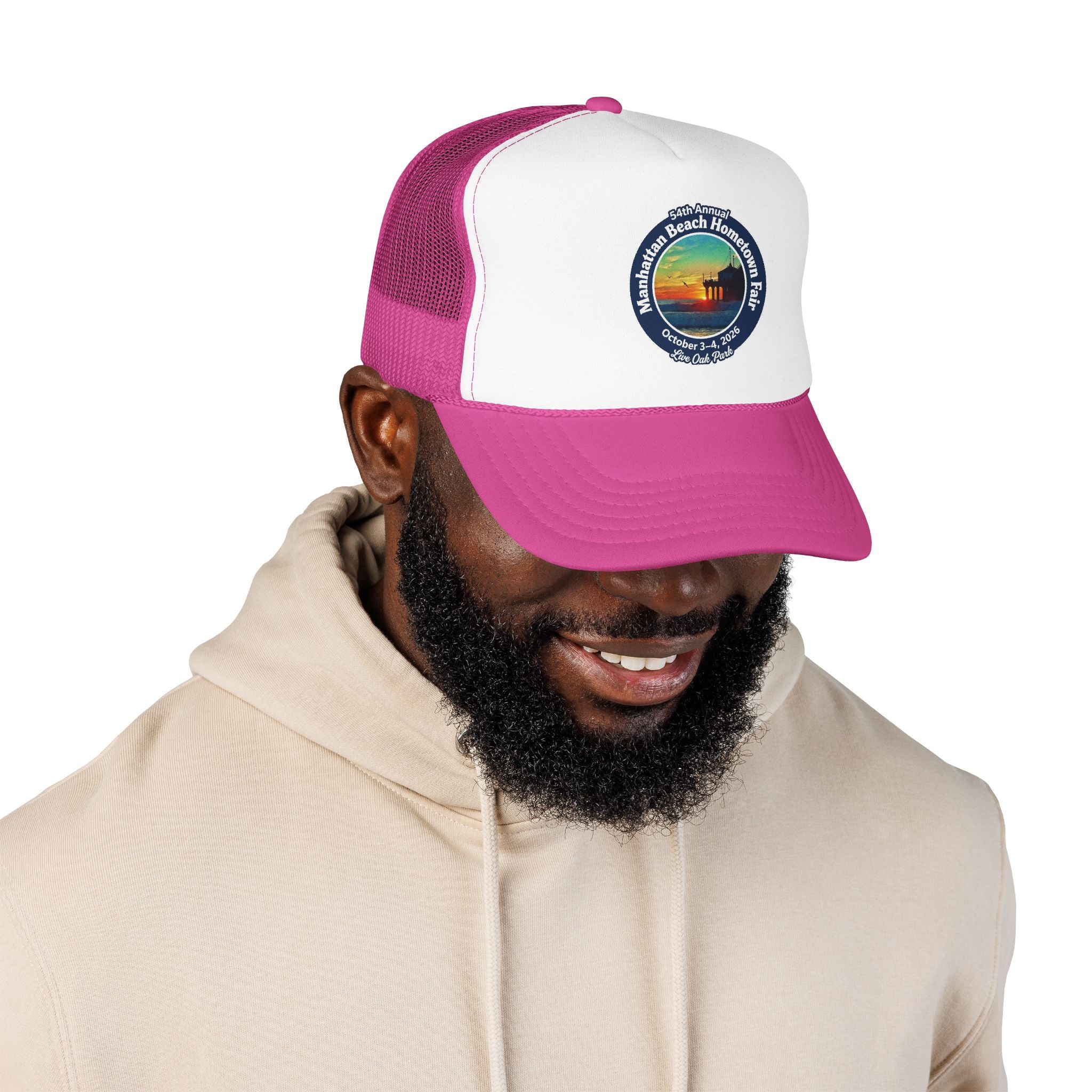 Trucker Hat — Manhattan Beach Hometown Fair Sunset Logo