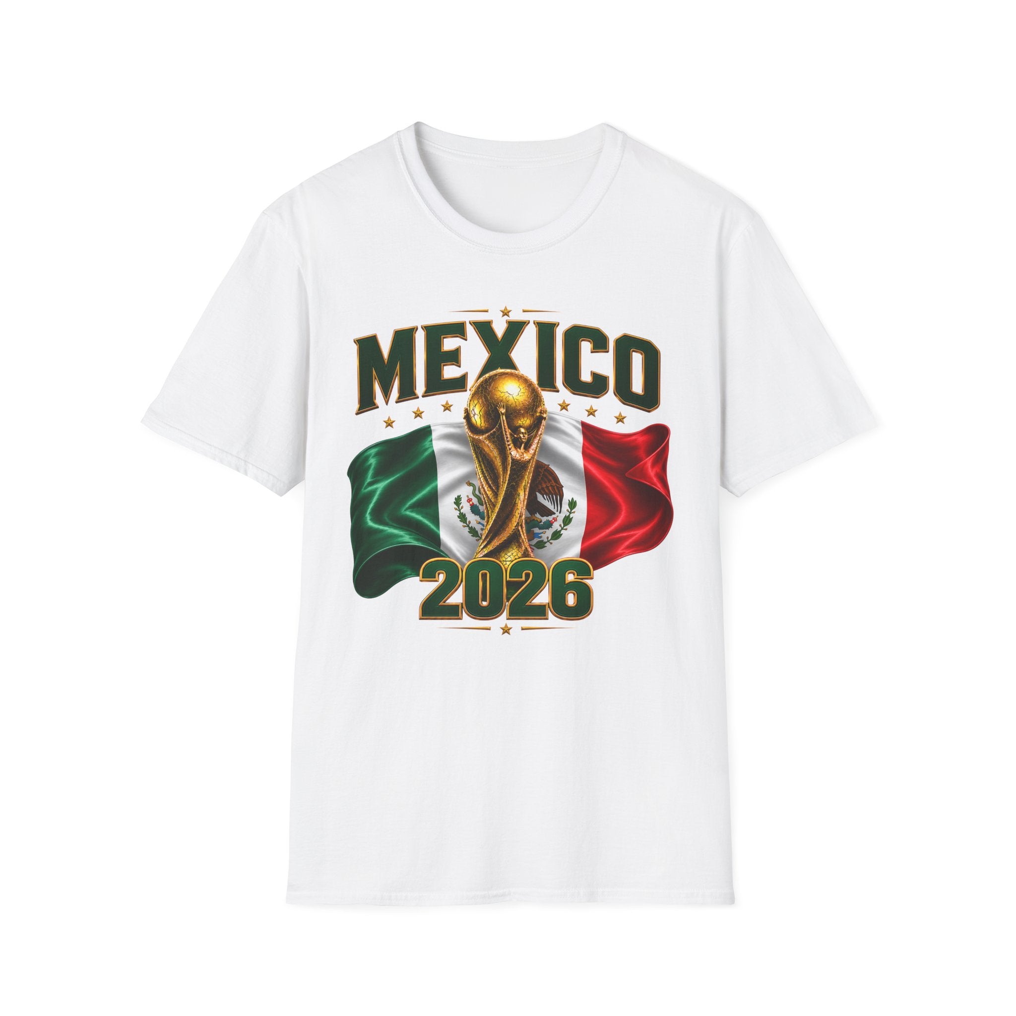 Mexico 2026 World Cup T-Shirt — Flag & Trophy Soccer Fan Tee