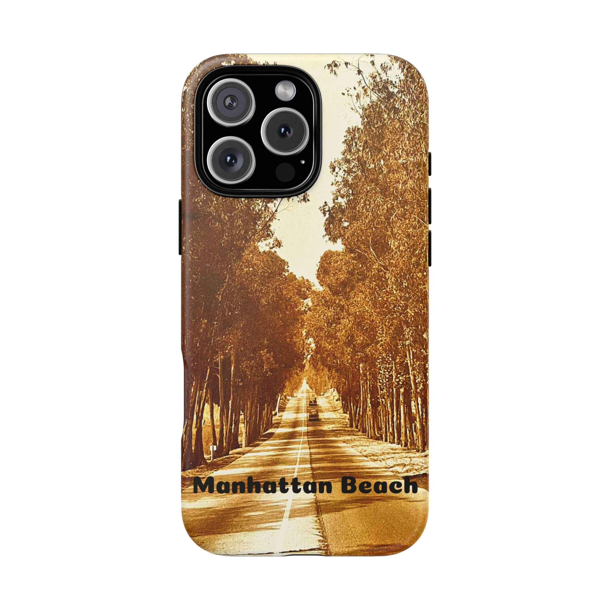 Phone Cases Manhattan Beach Rosecrans Ave Early 60's Tough Cases 90266 California, iPhone Samsung Google Pixel Protective Cover, Vintage