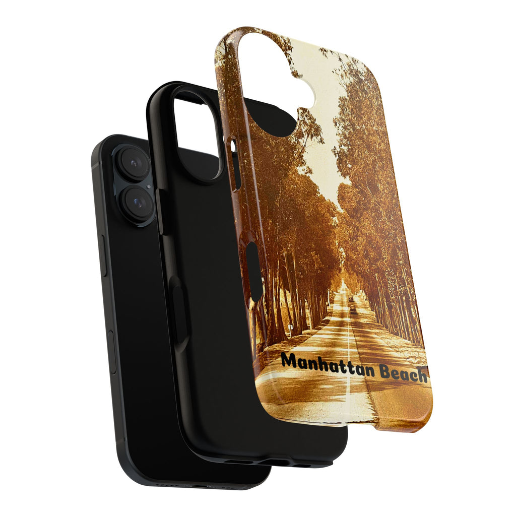 Phone Cases Manhattan Beach Rosecrans Ave Early 60's Tough Cases 90266 California, iPhone Samsung Google Pixel Protective Cover, Vintage