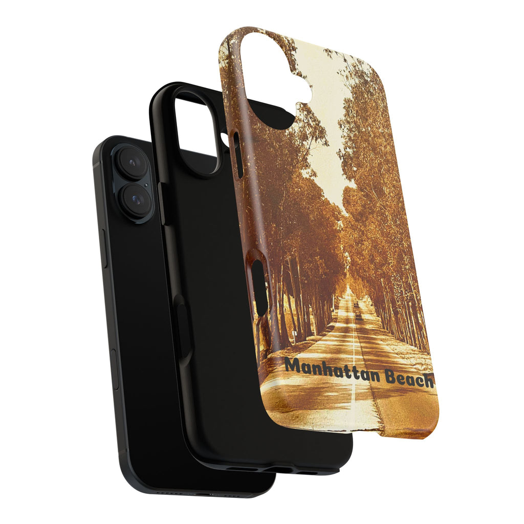 Phone Cases Manhattan Beach Rosecrans Ave Early 60's Tough Cases 90266 California, iPhone Samsung Google Pixel Protective Cover, Vintage