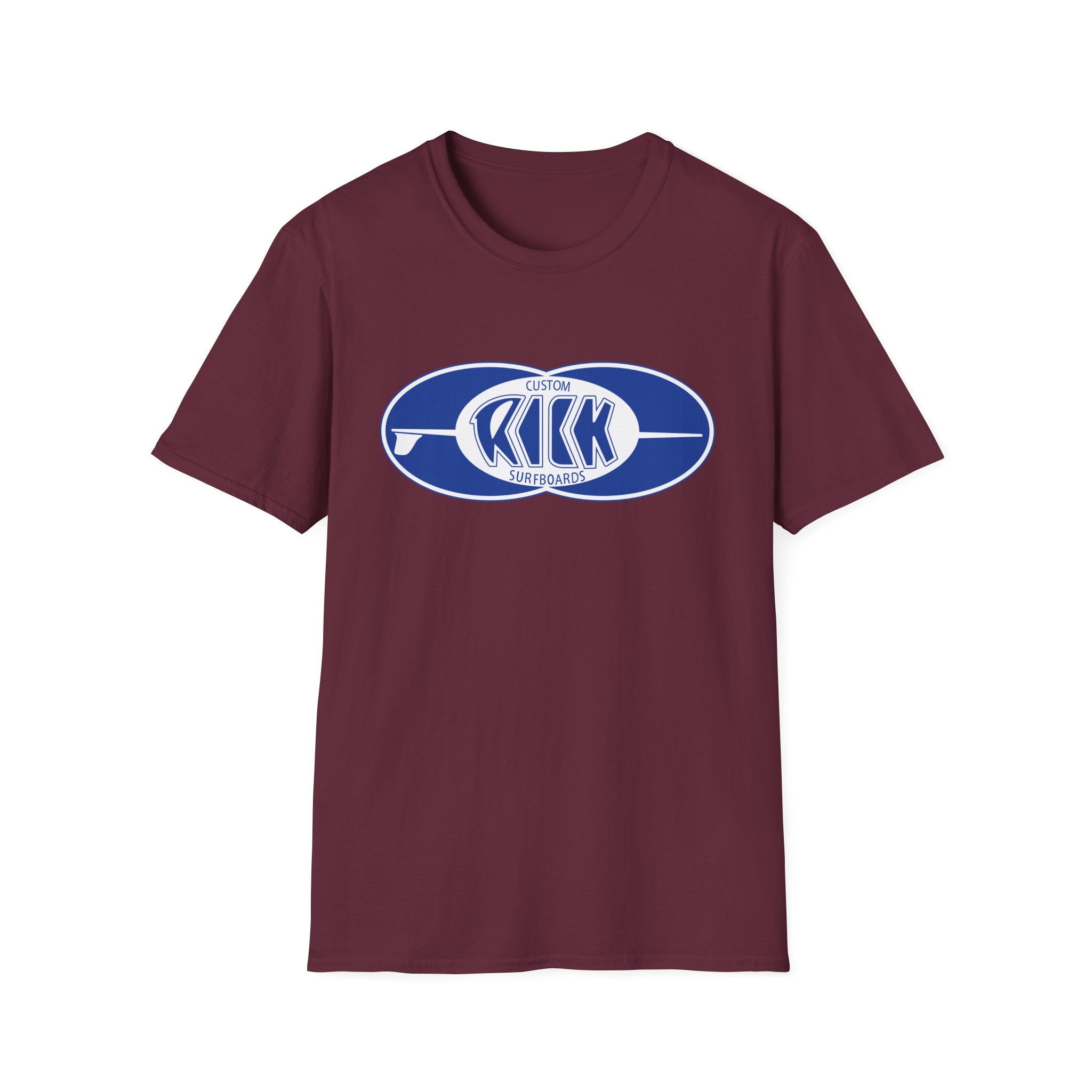 Rick Surfboards Unisex Softstyle T-Shirt Old School Hermosa Beach Print 1 Side
