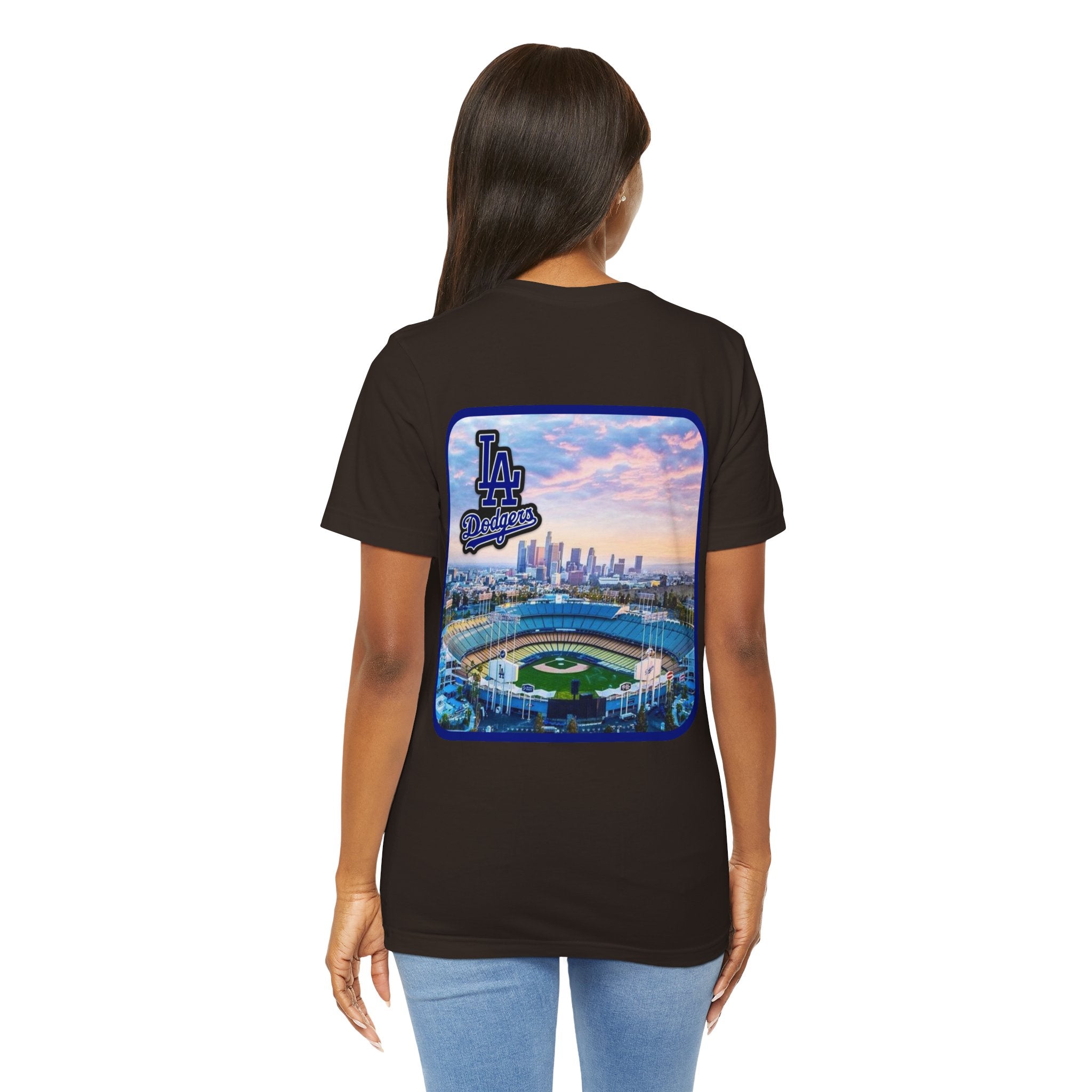 Los Angeles (Front and Back Printing) Mens Womans Jersey Short Sleeve Tee