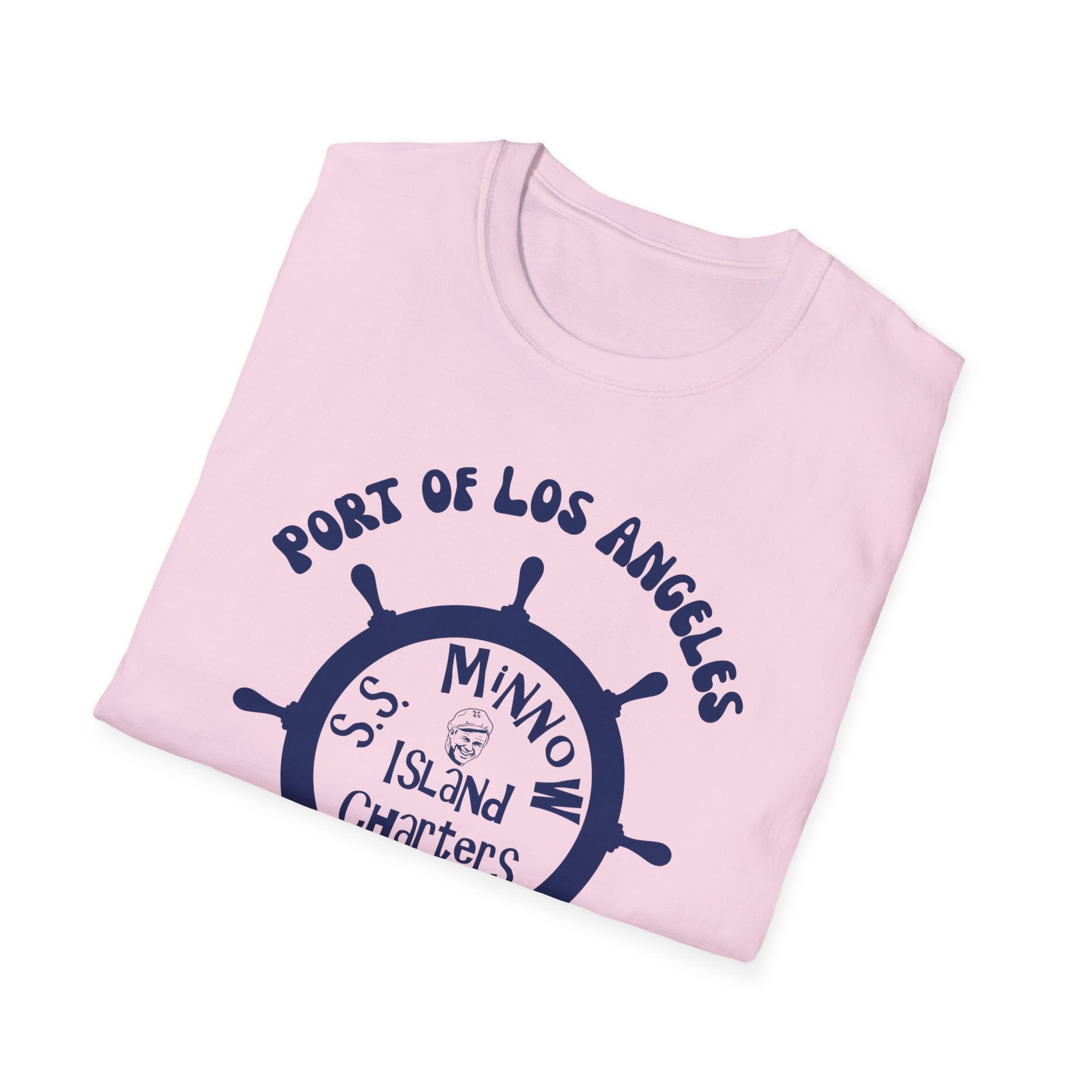 Port of Los Angeles Ship Wheel T-Shirt | SS Minnow Island Charters, 3 Hour Tours