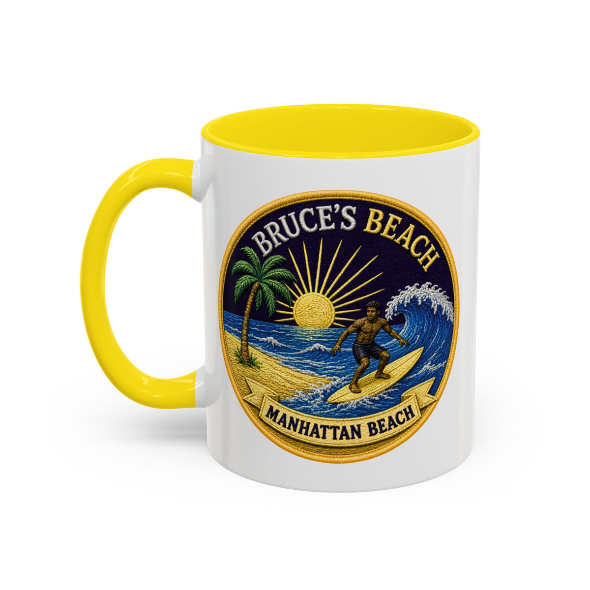 Manhattan Beach Surf Mug — Bruce’s Beach Coffee Cup (11/15oz Accent)