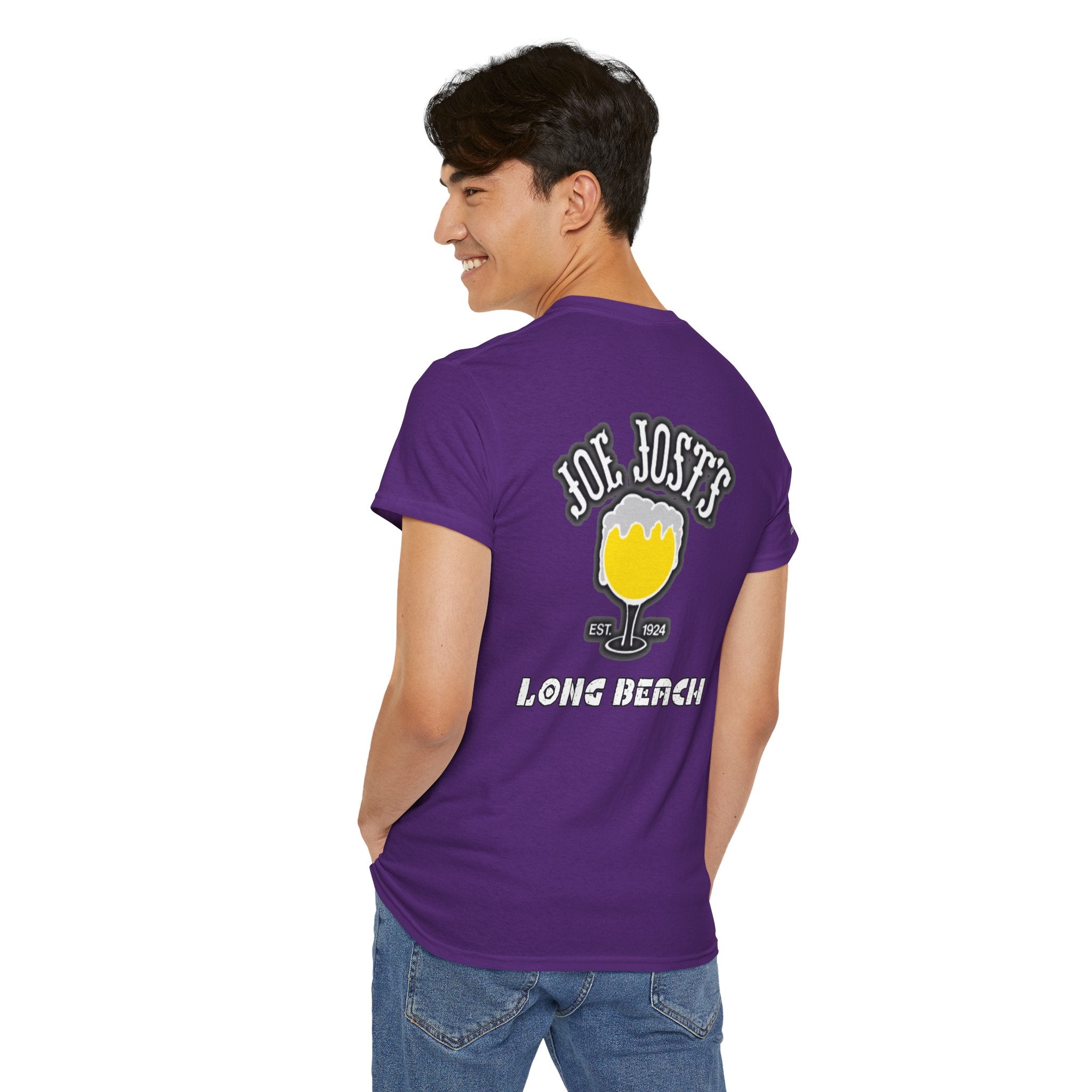Joe Josts Long Beach California Men's and Woman's Heavy Cotton Tee - Printed 4 Areas