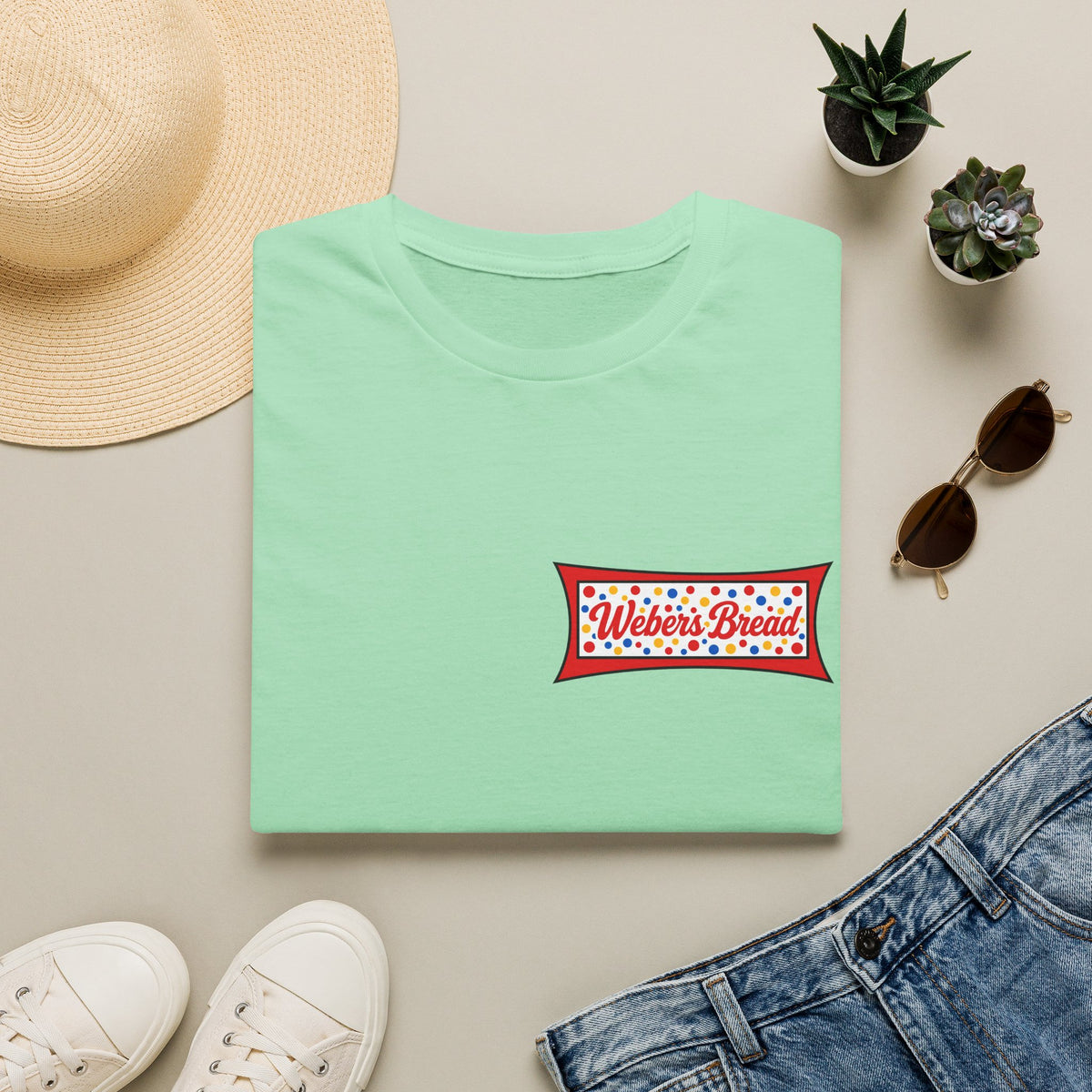 Weber's Bread Retro Logo Dewey T-Shirt — Vintage Bakery Graphic Tee