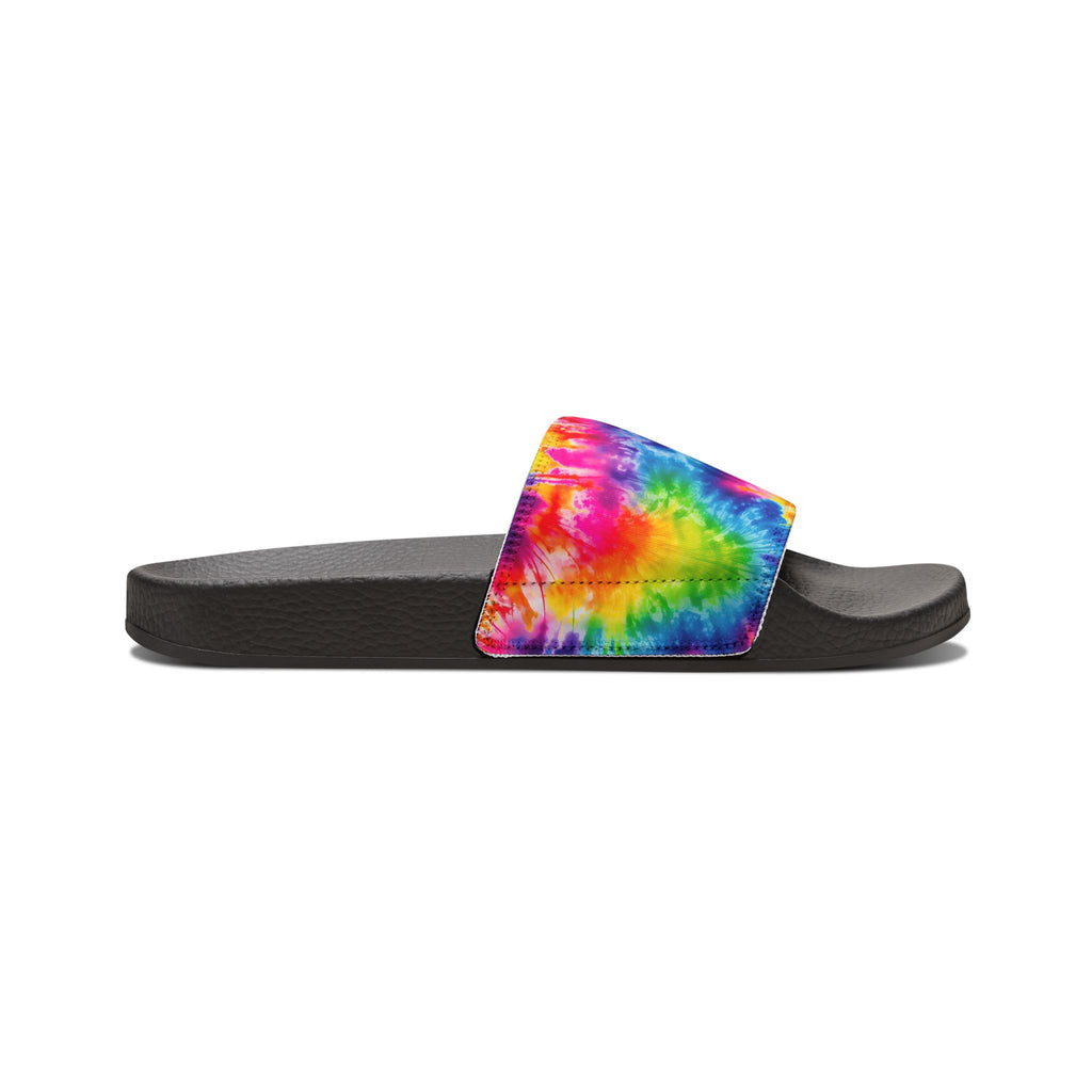 Youth Tie-Dye Slide Sandals — Removable Strap Kids Beach & Pool Slides