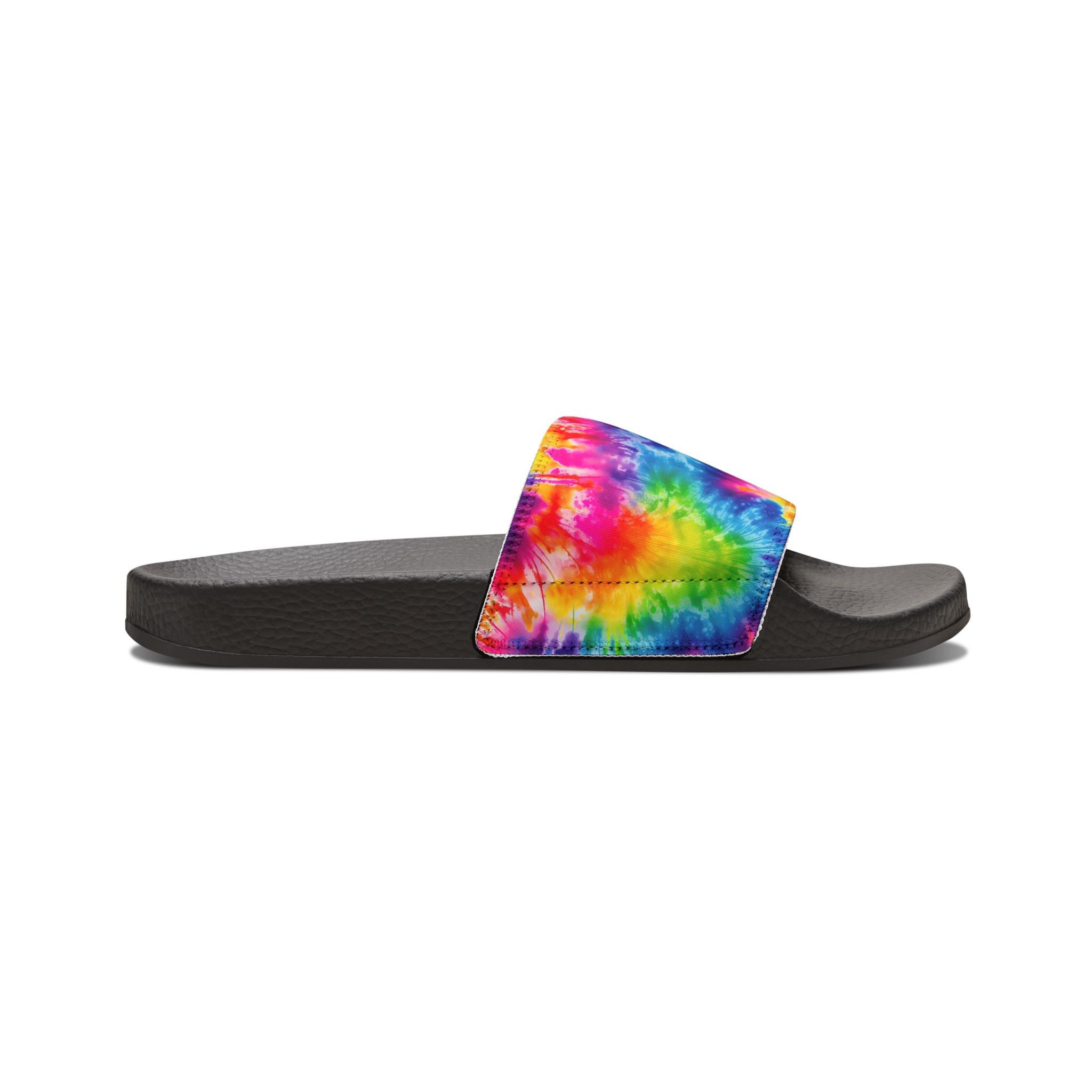 Youth Tie-Dye Slide Sandals — Removable Strap Kids Beach & Pool Slides