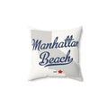 Manhattan Beach California Map - Faux Suede Square Pillow