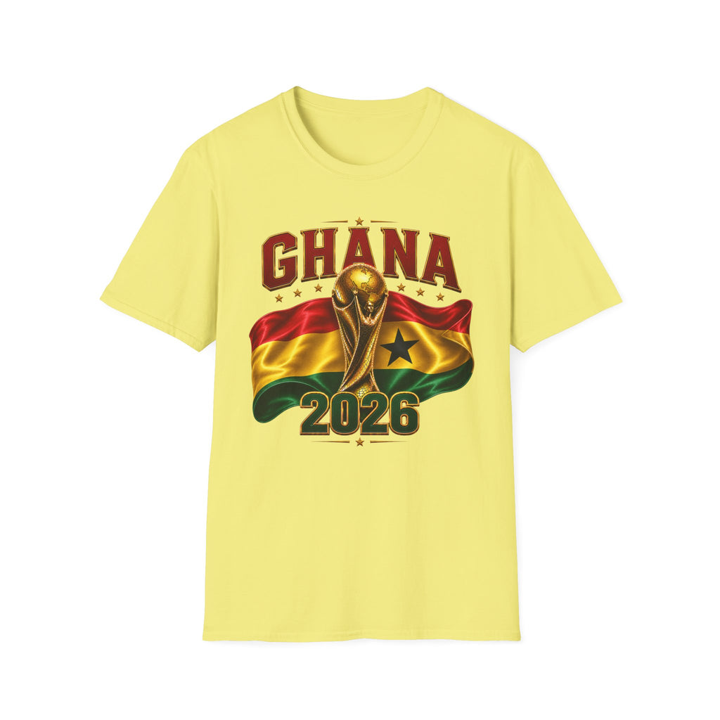 Ghana 2026 World Cup T-Shirt — Flag & Trophy Football Fan Tee