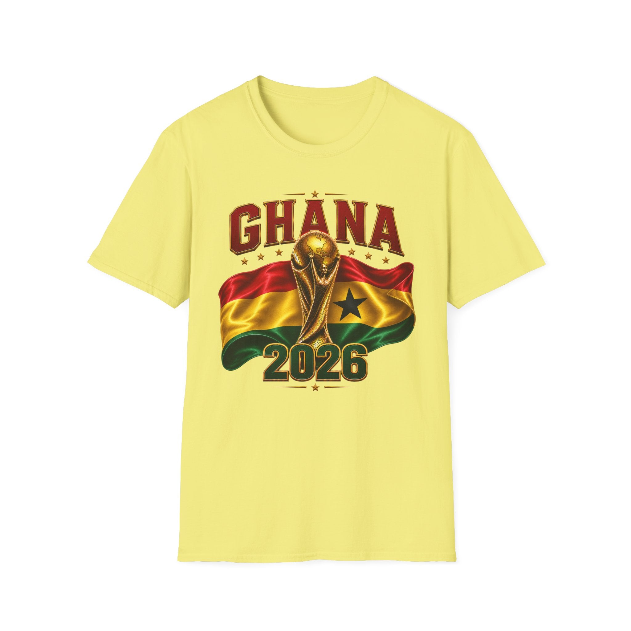 Ghana 2026 World Cup T-Shirt — Flag & Trophy Football Fan Tee