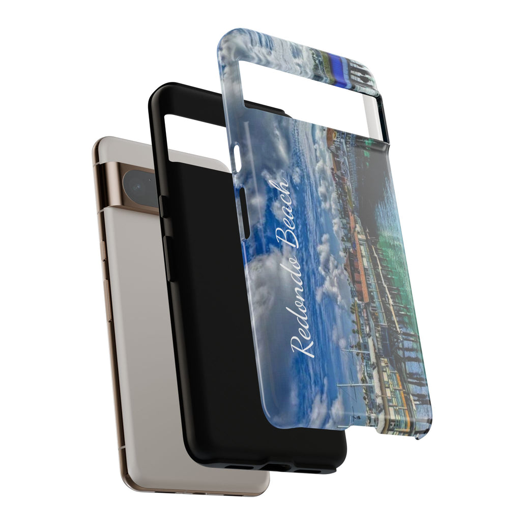 Phone Cases, Redondo Beach California King Harbor Design, Protective Covers, iPhone Accessories, Samsung Accessories, Gift for Travelers