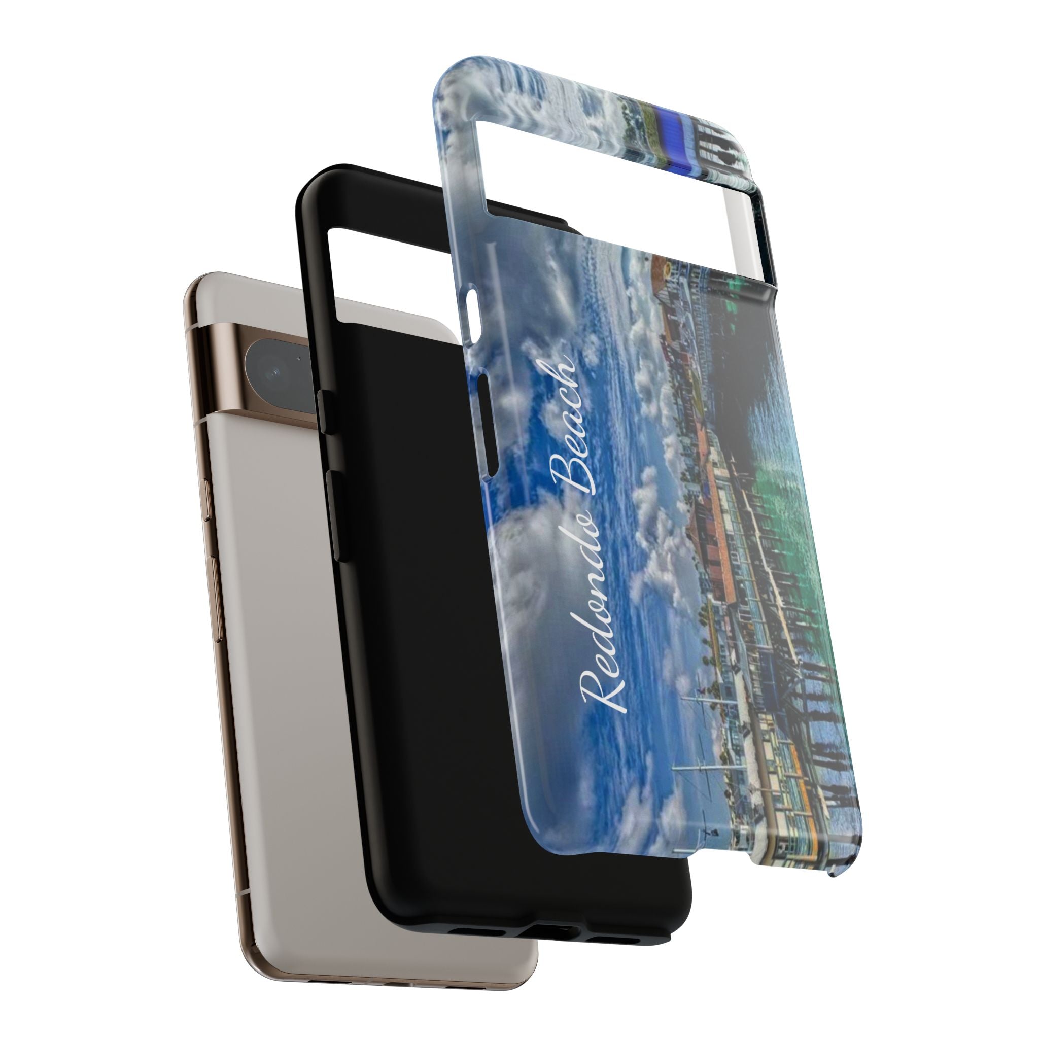 Phone Cases, Redondo Beach California King Harbor Design, Protective Covers, iPhone Accessories, Samsung Accessories, Gift for Travelers
