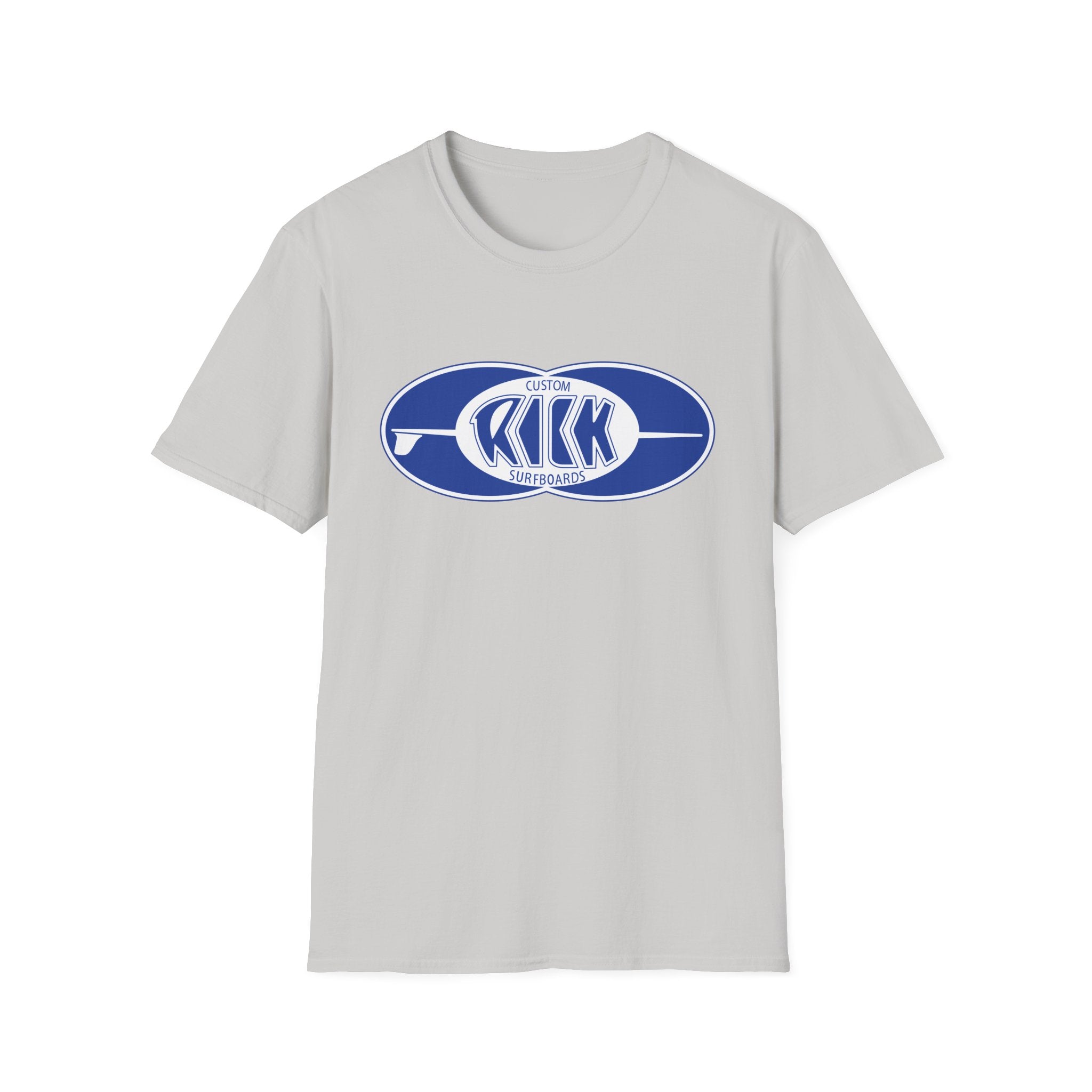Rick Surfboards Unisex Softstyle T-Shirt Old School Hermosa Beach Print 1 Side