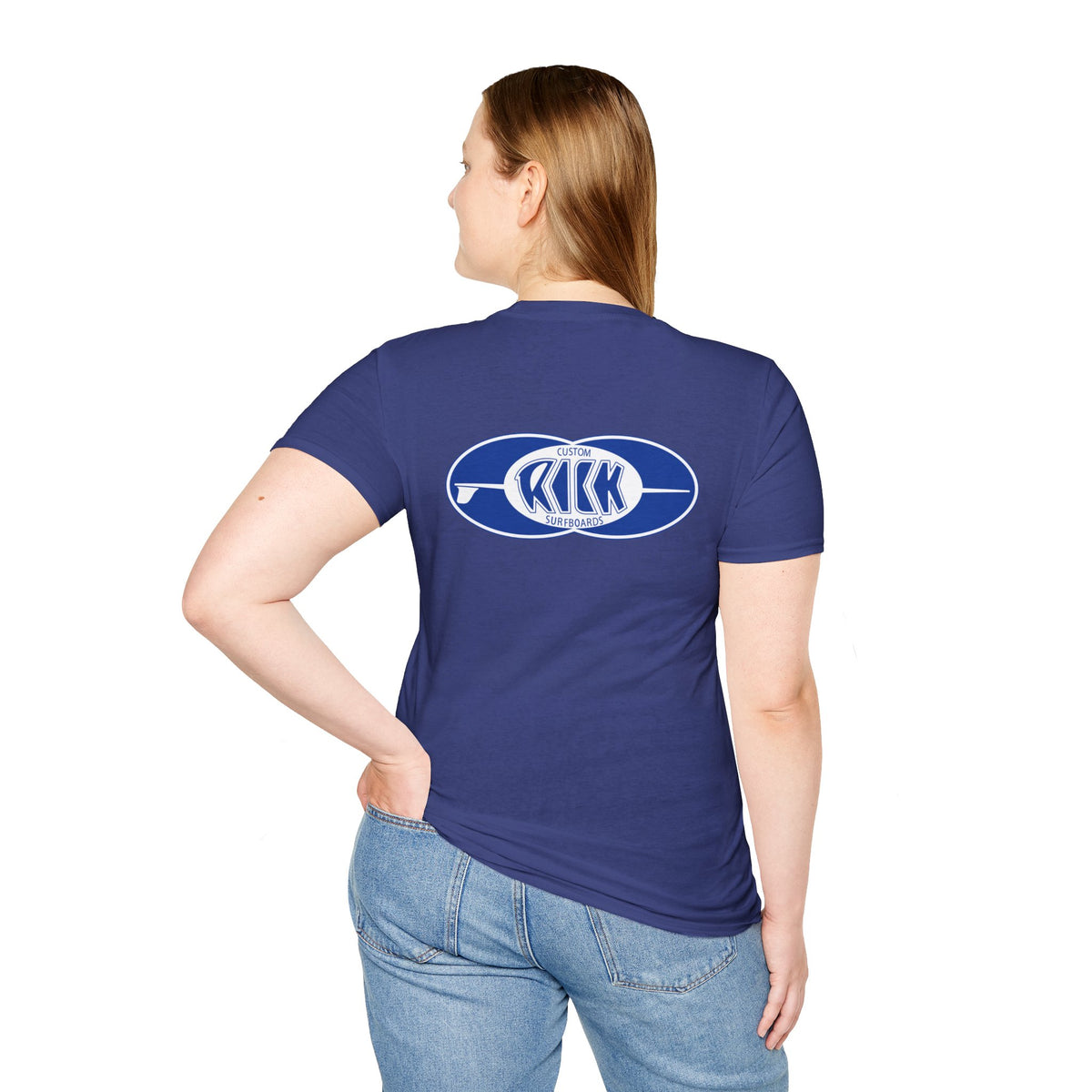 Rick Surfboards Unisex Softstyle T-Shirt Old School Hermosa Beach