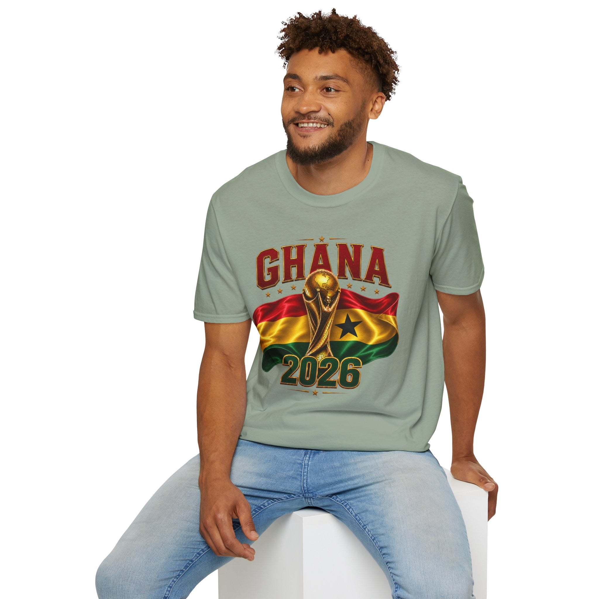 Ghana 2026 World Cup T-Shirt — Flag & Trophy Football Fan Tee