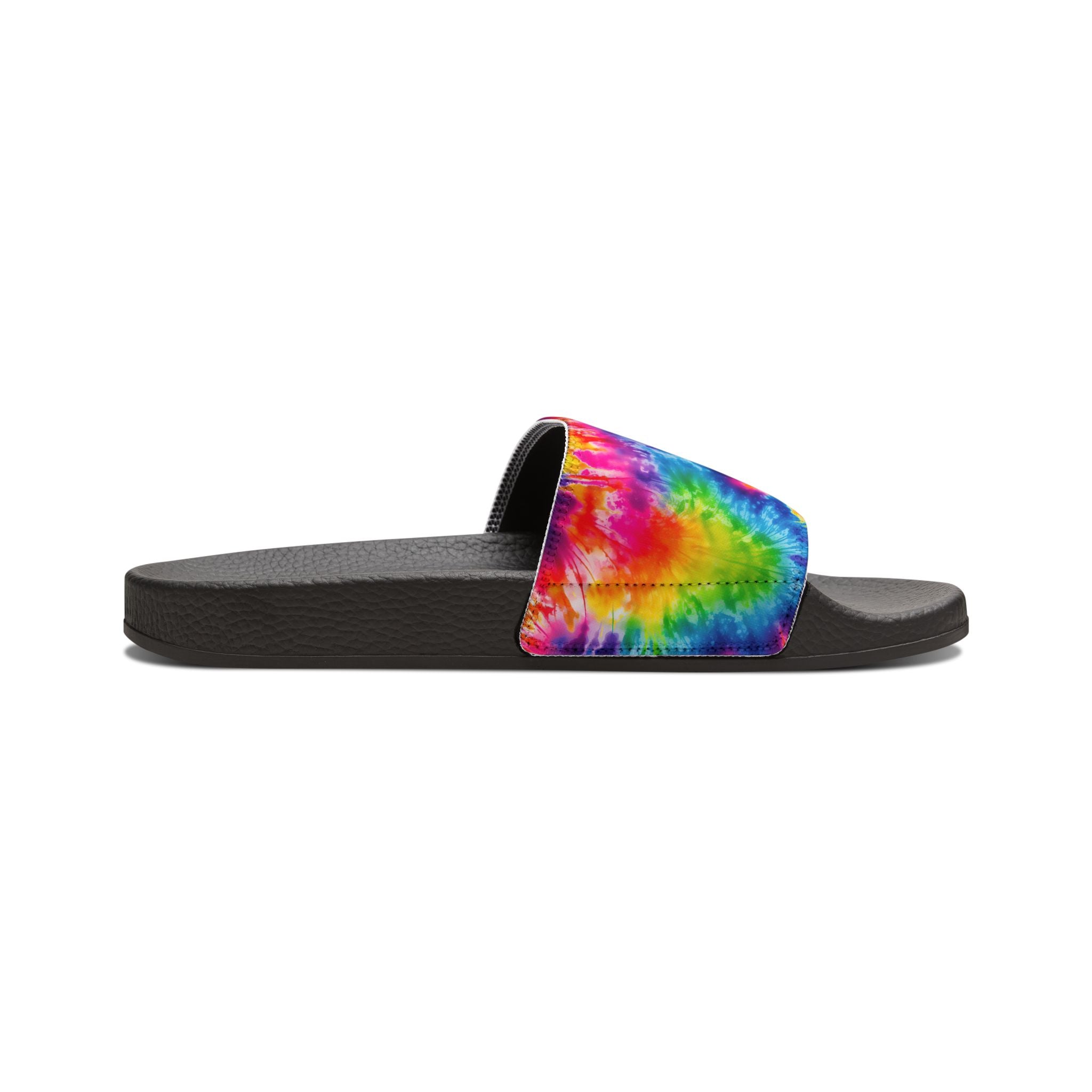 Youth Tie-Dye Slide Sandals — Removable Strap Kids Beach & Pool Slides