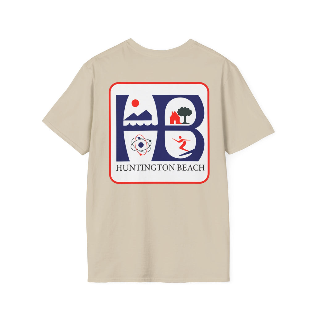 Huntington Beach Retro HB Logo T-Shirt  (printed 3 places)