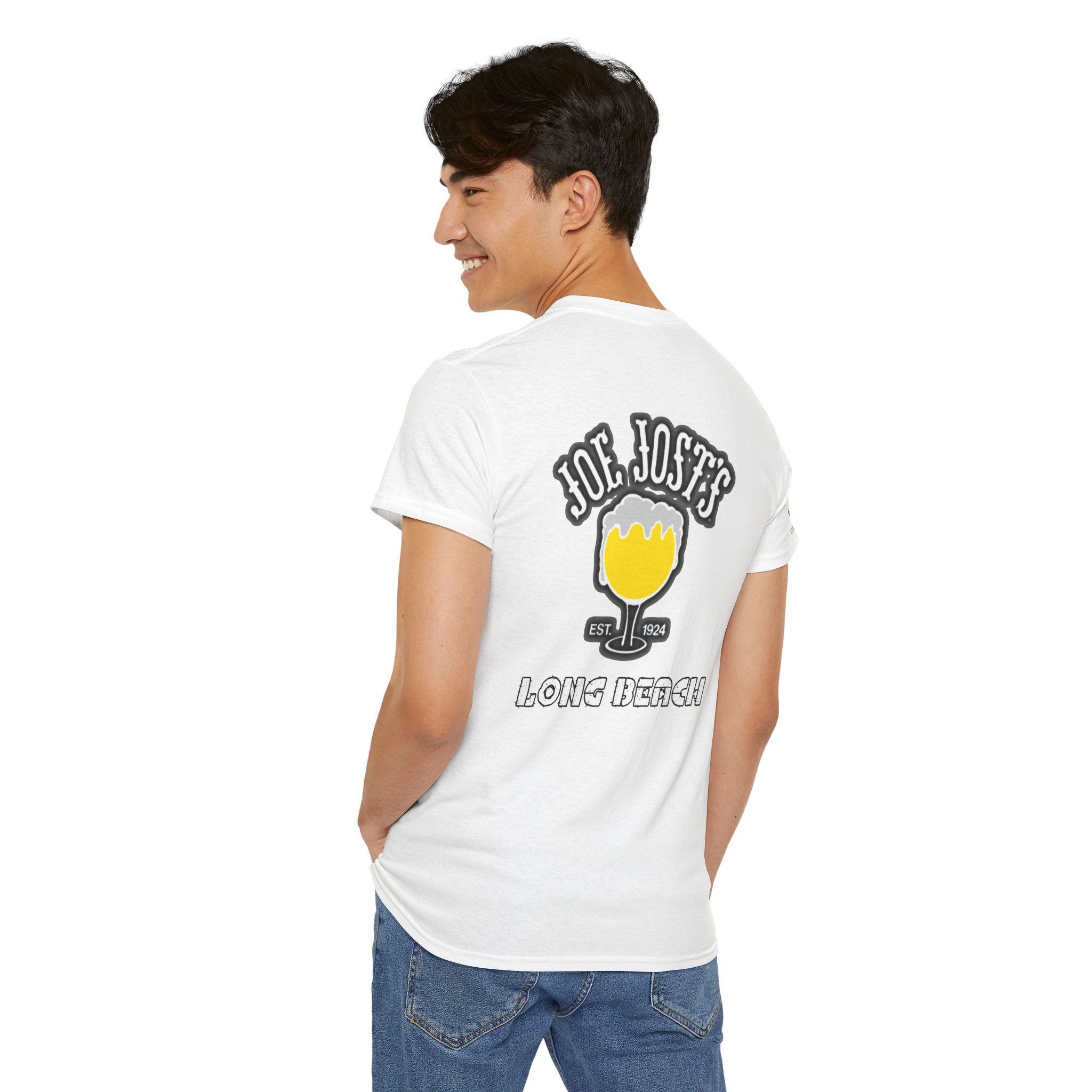 Joe Josts Long Beach California Men's and Woman's Heavy Cotton Tee - Printed 4 Areas