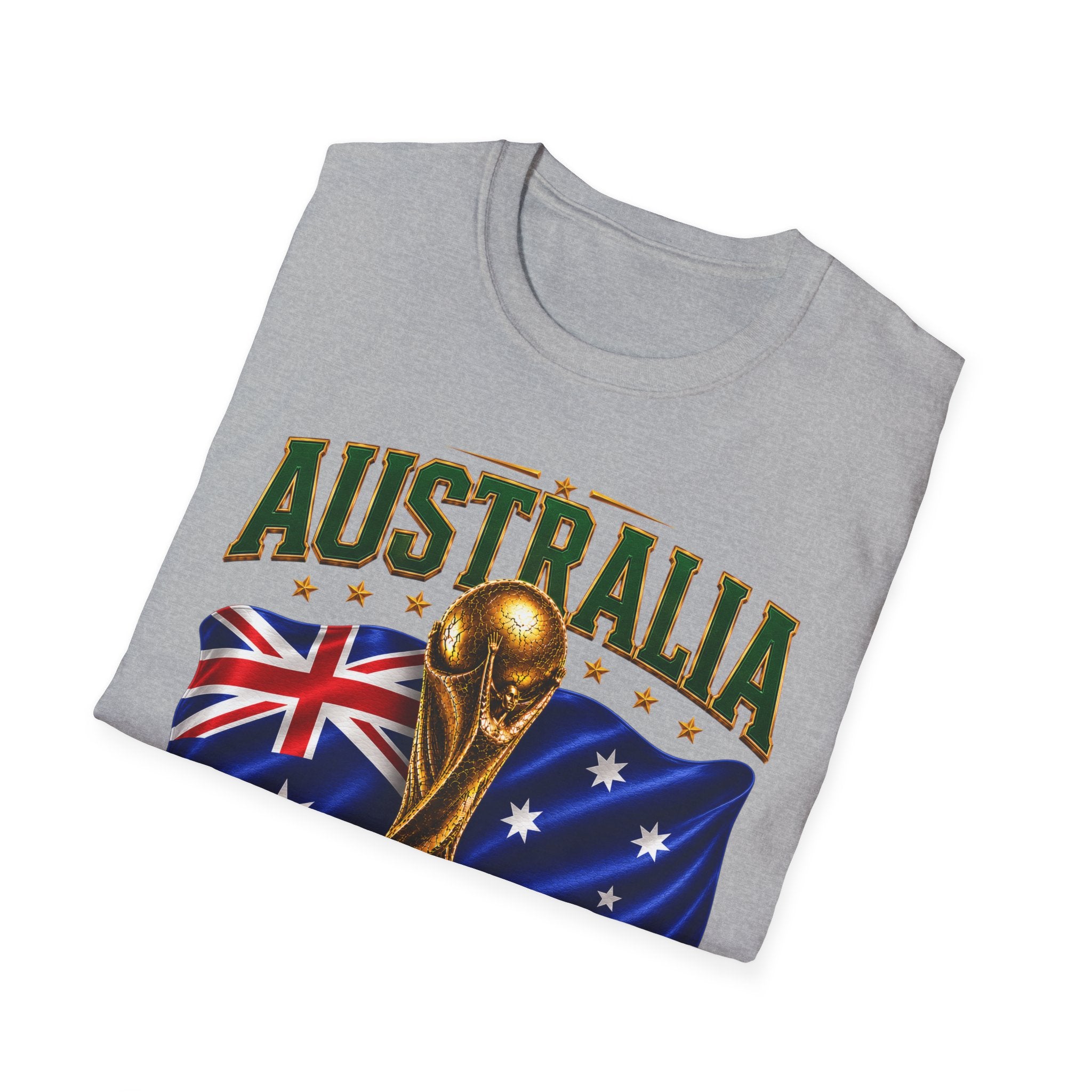 Australia 2026 Soccer World Cup T-Shirt — Aussie Flag & Trophy Design