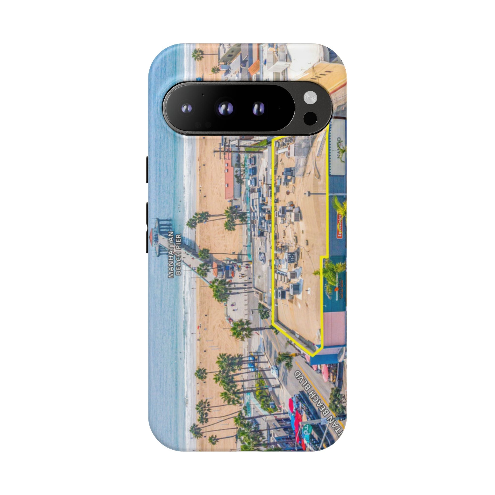 Phone Cases, Manhattan Beach California iPhone Samsung Google Tough Cases, Beach Lovers Gifts, Coastal Accessories, Ocean Phone Covers,