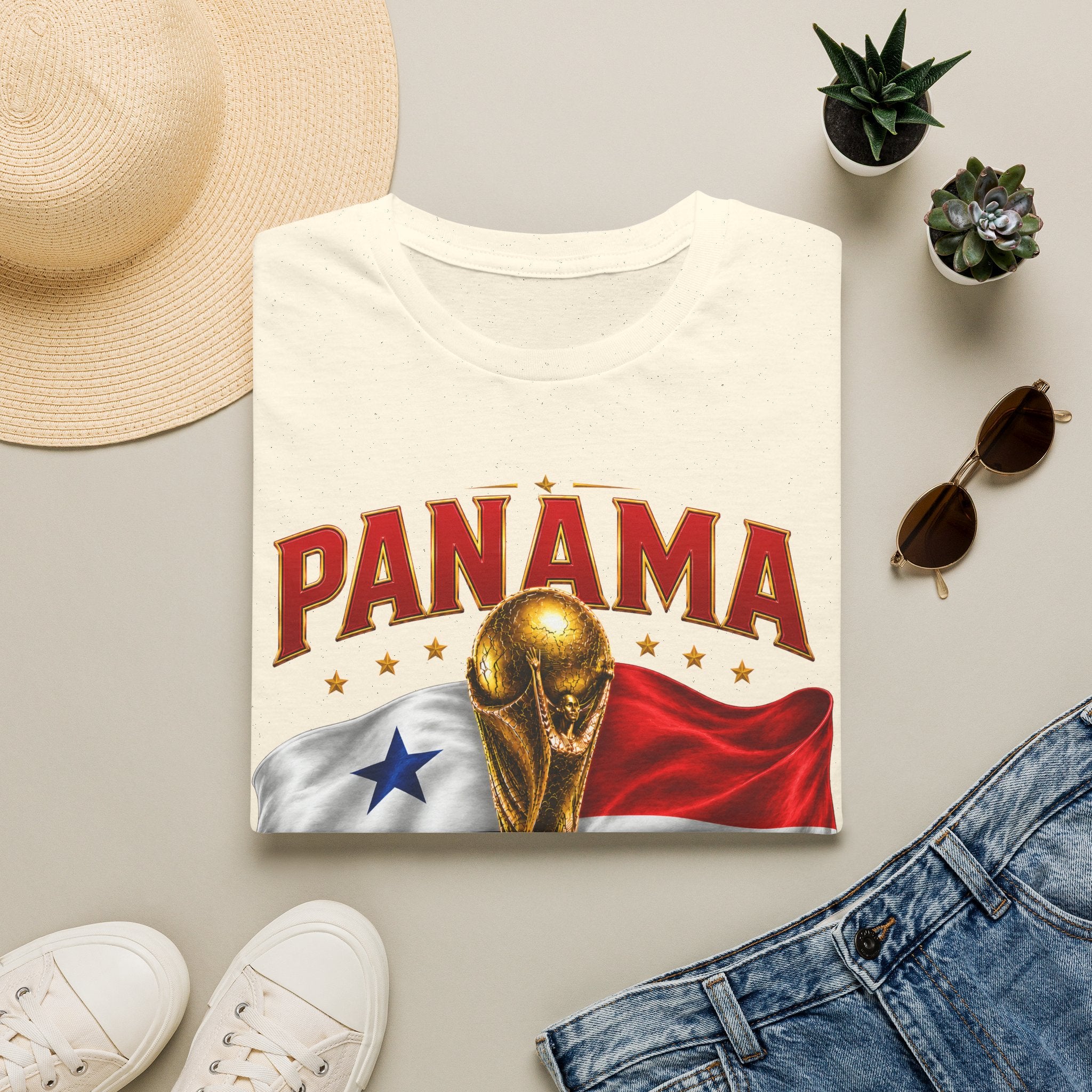 Panama 2026 World Cup T-Shirt — Panama Flag & Trophy Soccer Tee