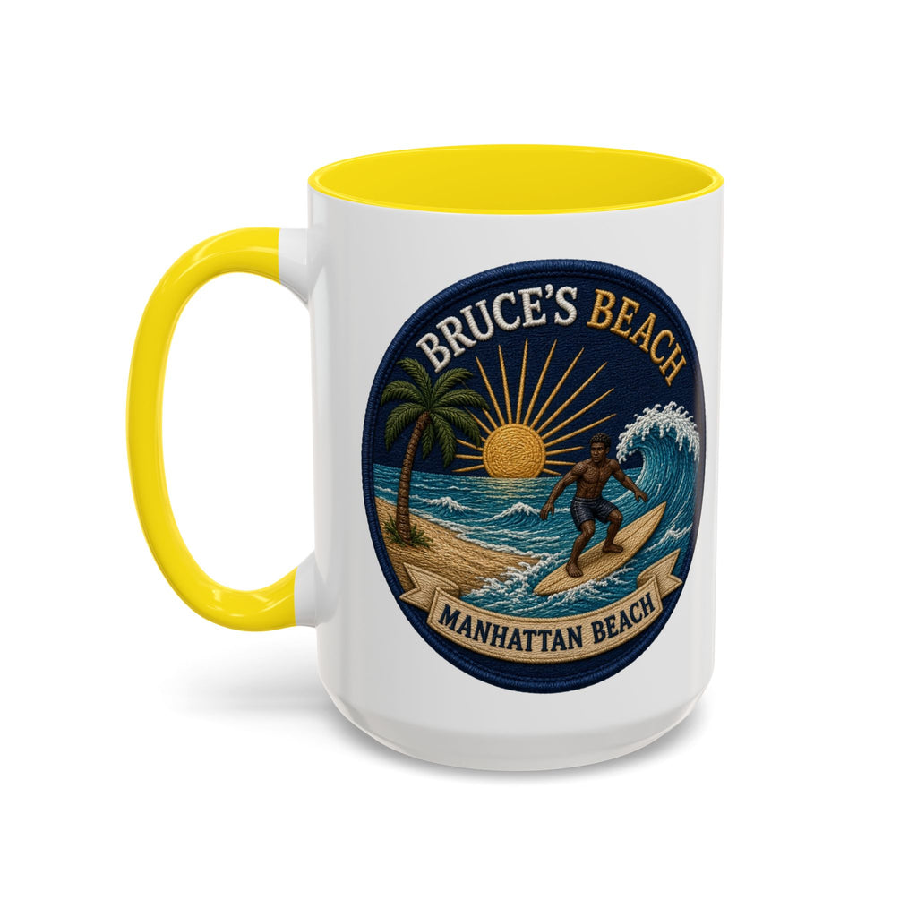 Bruce's Beach Manhattan Beach Surf Mug – Accent Coffee Cup (11/15oz)