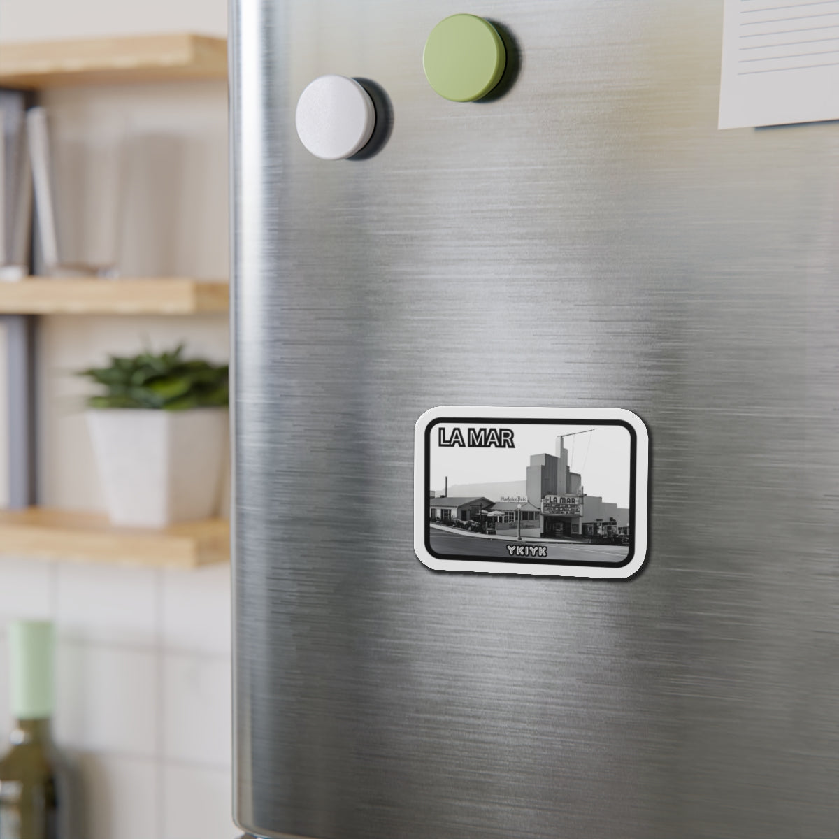 La Mar Theater retro photo Magnet | Die-Cut Refrigerator Magnet