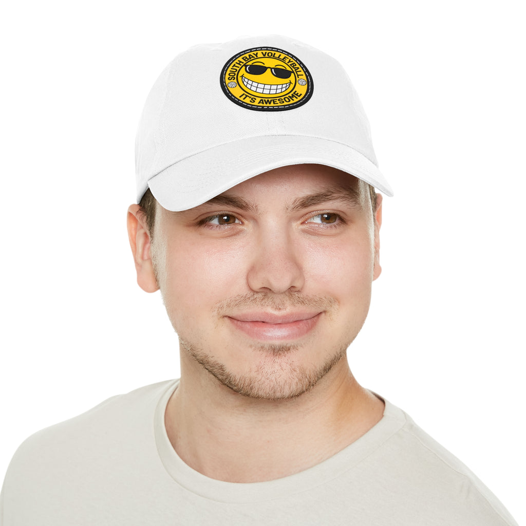 Volleyball Smiley Mom and Dad Hat — "South Bay Volleyball: It’s Awesome" Leather Patch