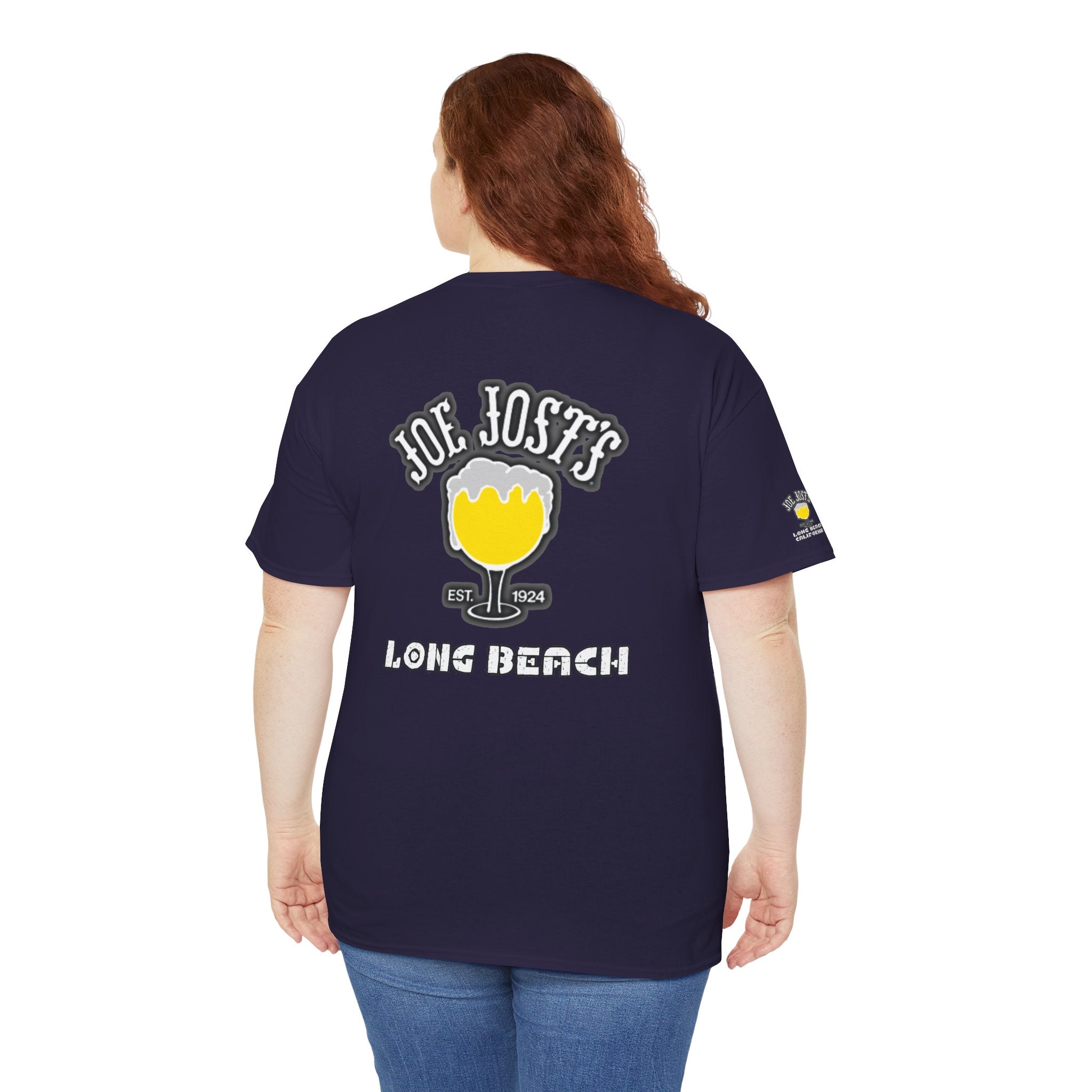 Joe Josts Long Beach California Men's and Woman's Heavy Cotton Tee - Printed 4 Areas