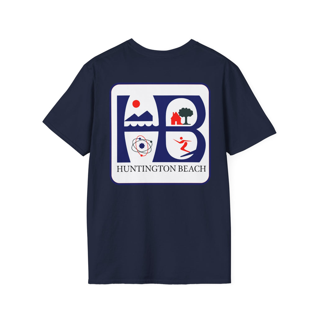 Huntington Beach Retro Logo T-Shirt — HB Surf & Sunset Tee (printed 3 side)