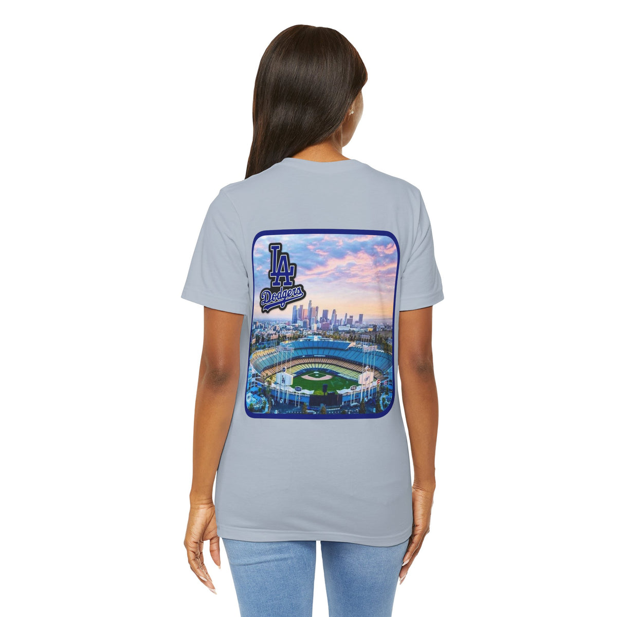 Los Angeles (Front and Back Printing) Mens Womans Jersey Short Sleeve Tee