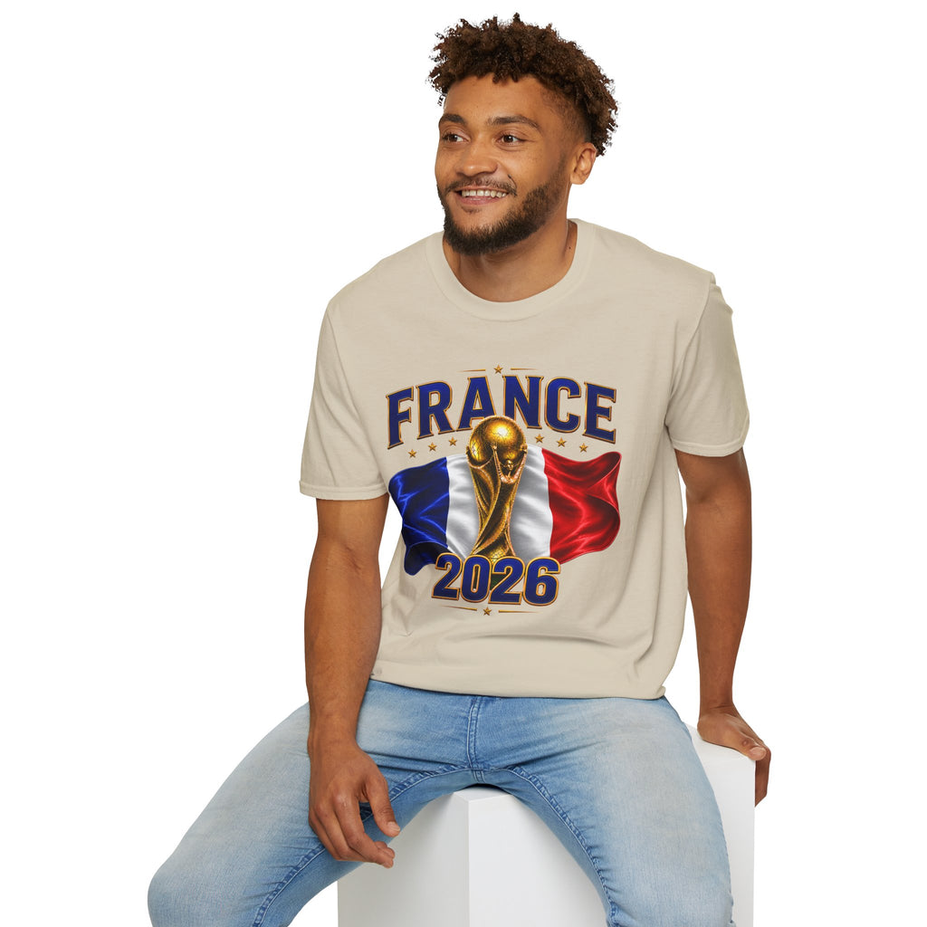 France World Cup 2026 T-Shirt — French Flag & Trophy Soccer Tee