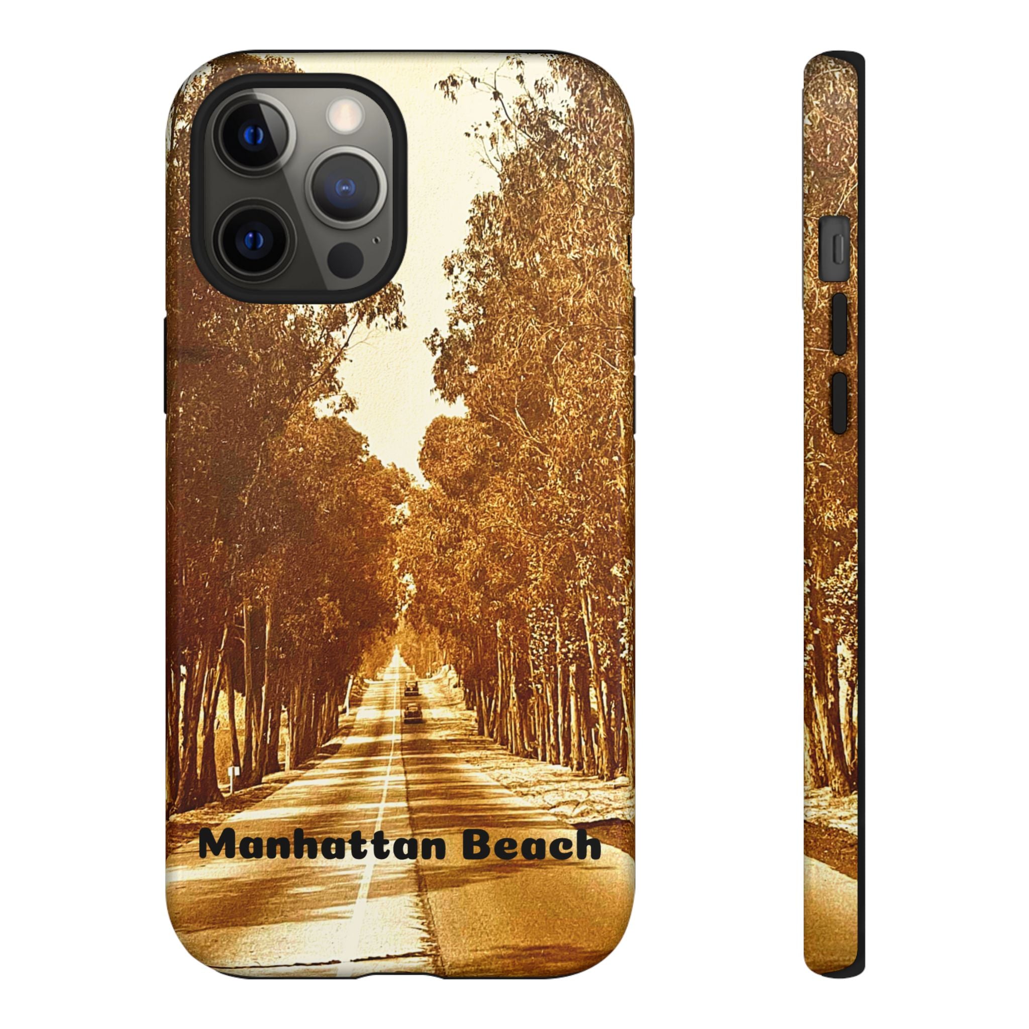 Phone Cases Manhattan Beach Rosecrans Ave Early 60's Tough Cases 90266 California, iPhone Samsung Google Pixel Protective Cover, Vintage