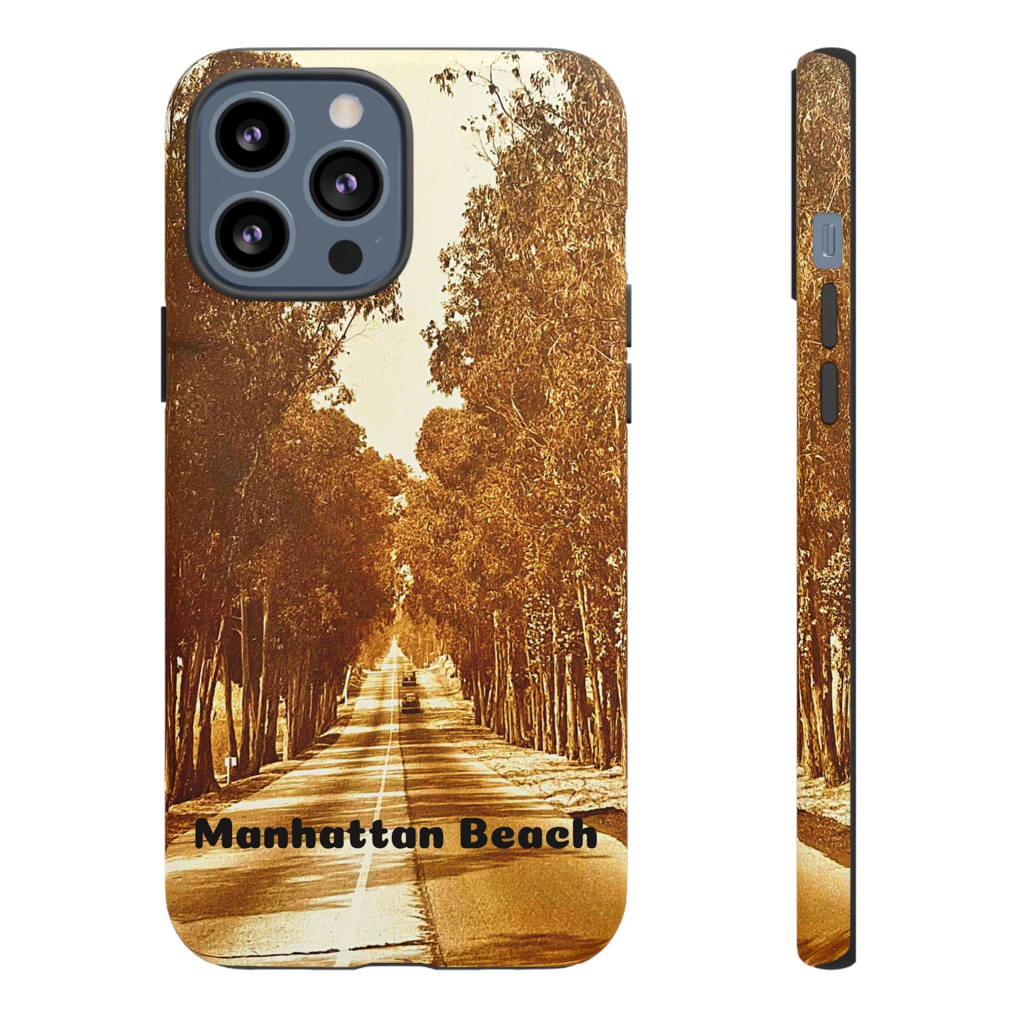 Phone Cases Manhattan Beach Rosecrans Ave Early 60's Tough Cases 90266 California, iPhone Samsung Google Pixel Protective Cover, Vintage