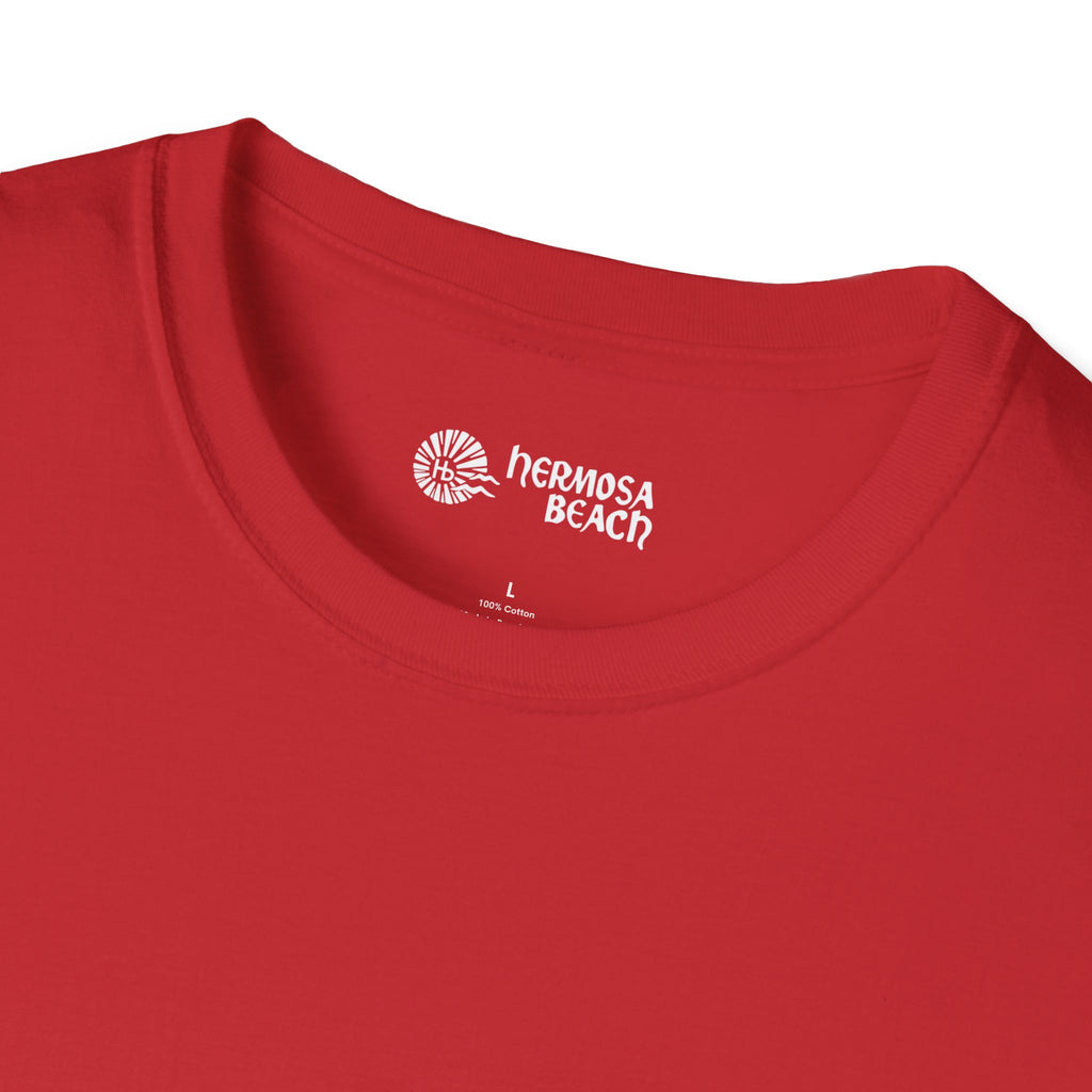 Hermosa Beach Sunburst Wave T-Shirt (printed front back neck) | Hb Minimal Logo Tee