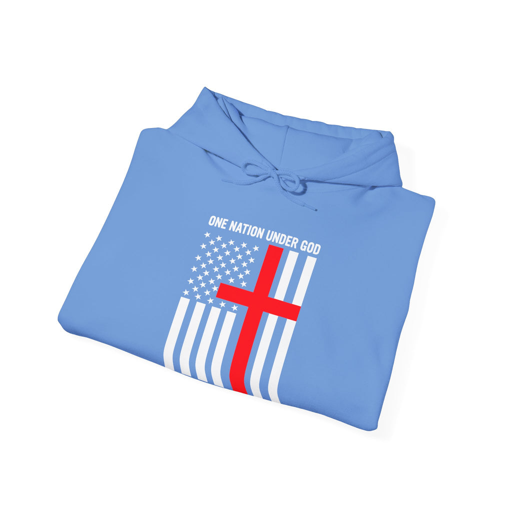 One Nation Under GOD - Printed Both Sides Unisex Heavy Blend Hooded Sweatshirt