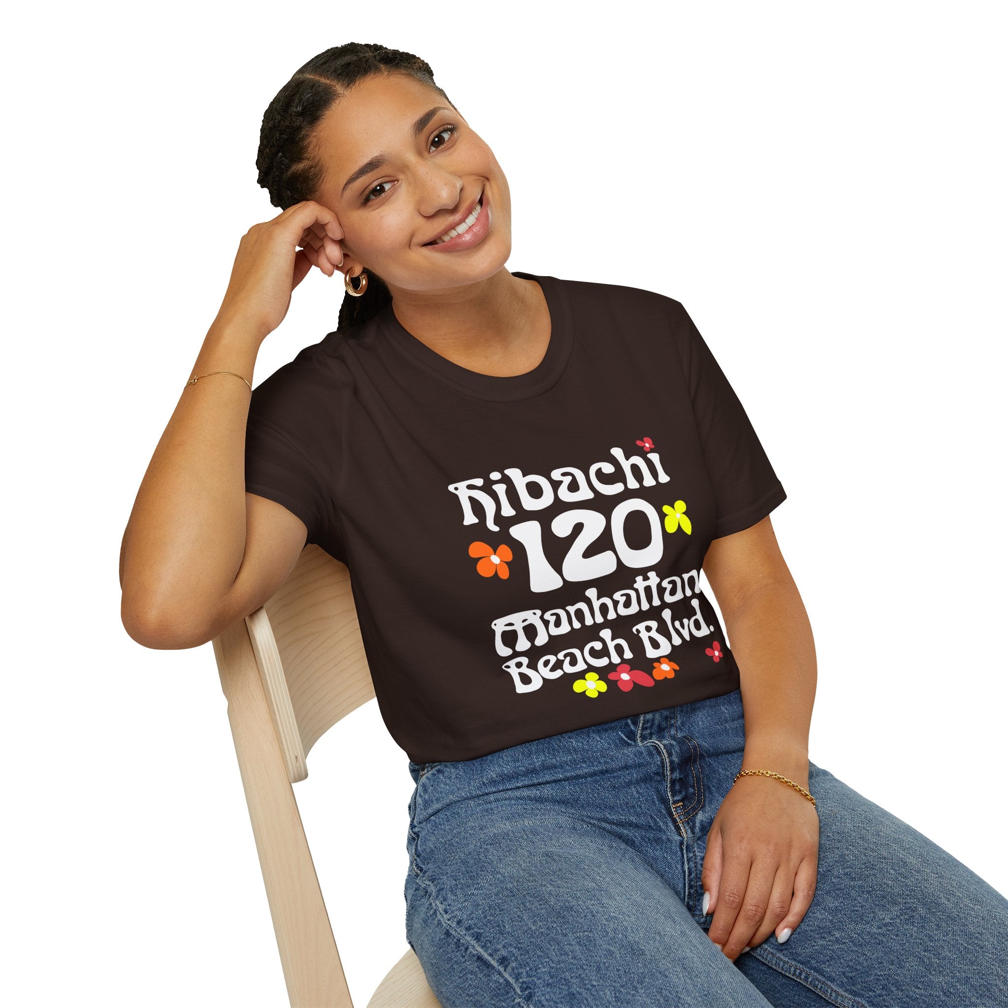 Hibachi 120 Manhattan Beach Blvd Restaurant #OldSchool T-Shirt — Retro Floral Surf Tee "Gone But Not Forgotten"