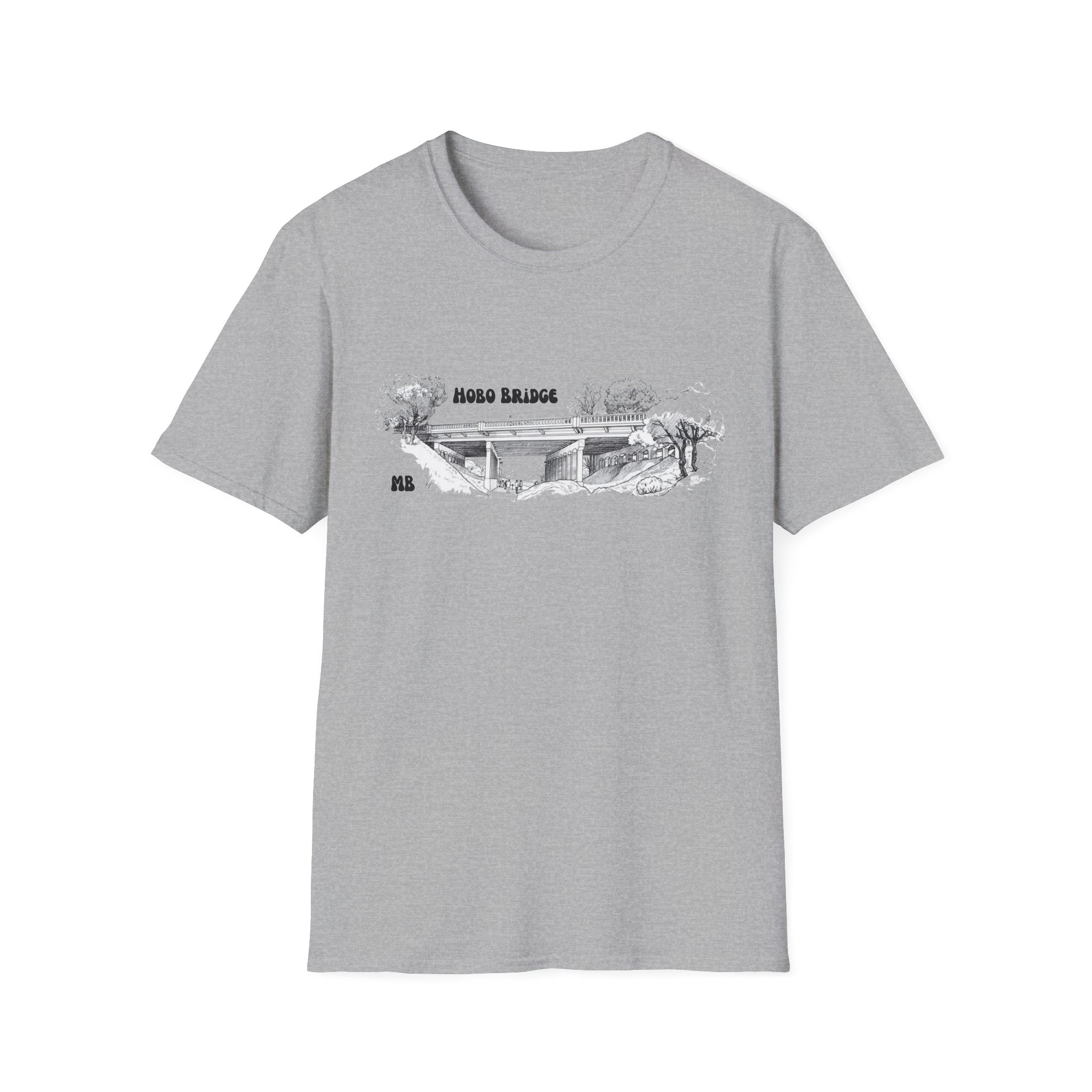 Hobo Bridge Manhattan Beach California Sketch T-Shirt | Hand-Drawn Bridge Illustration IYKYK