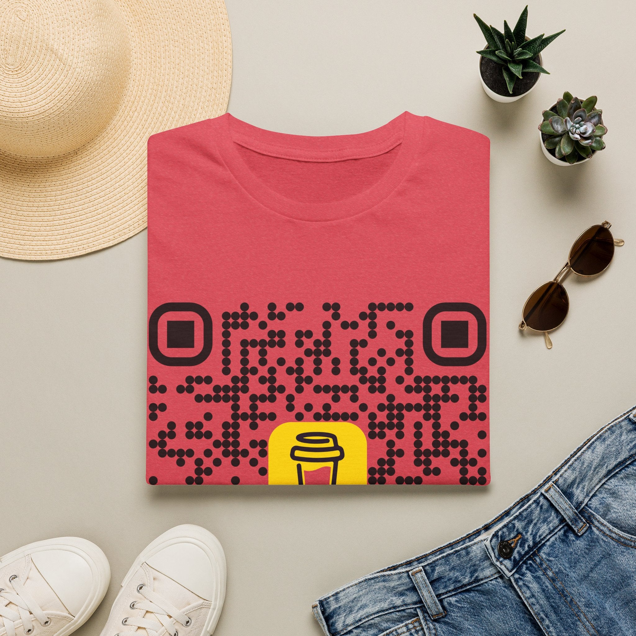 QR Code Coffee Tee — Scan-to-Order Coffee Shop T-Shirt