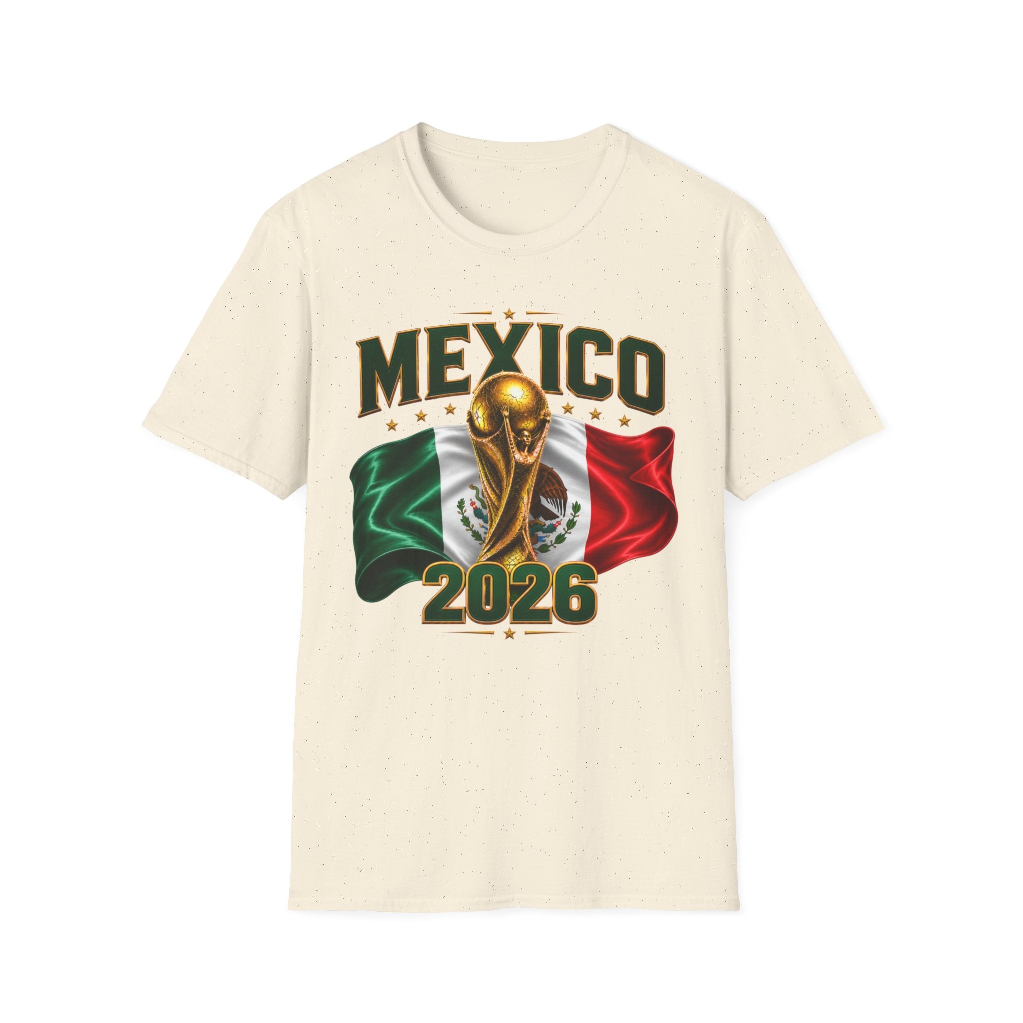 Mexico 2026 World Cup T-Shirt — Flag & Trophy Soccer Fan Tee