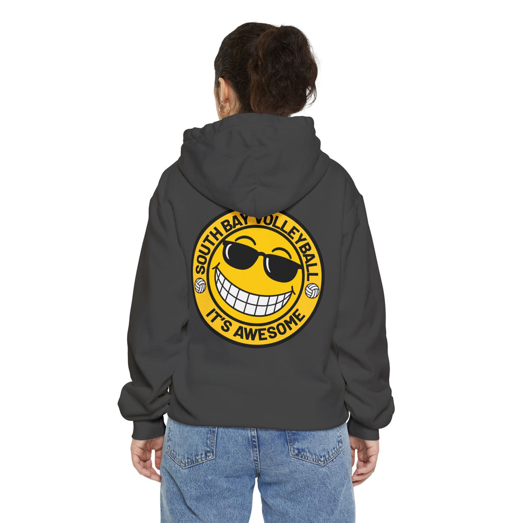 Volleyball Smiley Hoodie — "South Bay Volleyball It's Awesome" Crewneck