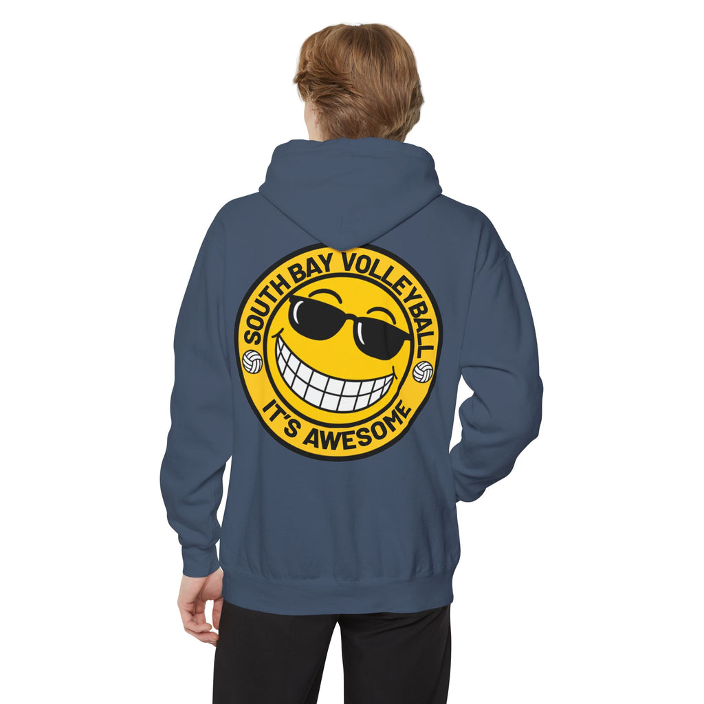 Volleyball Smiley Hoodie — "South Bay Volleyball It's Awesome" Crewneck