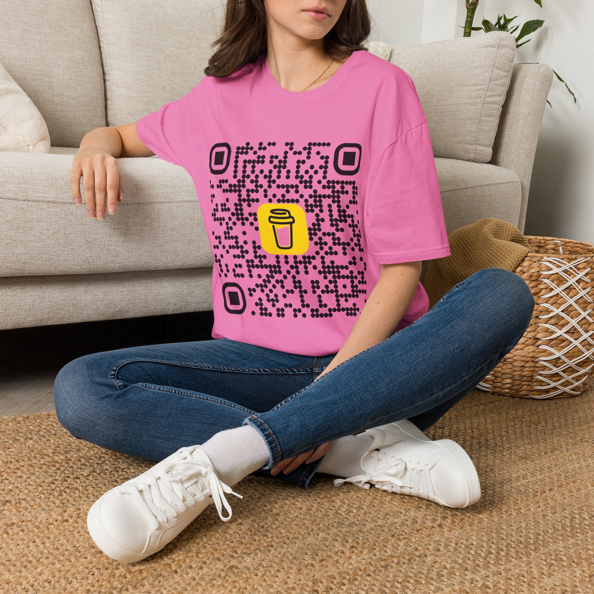 QR Code Coffee Tee — Scan-to-Order Coffee Shop T-Shirt