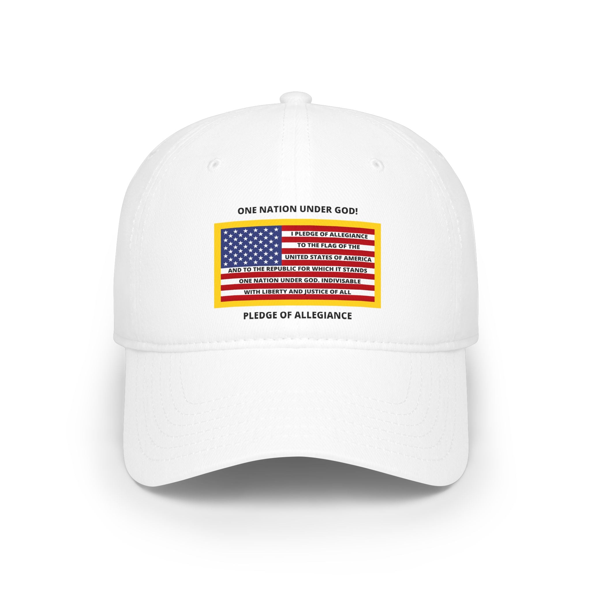 One Nation Under GOD / Pledge of Allegiance / Low Profile Baseball Cap