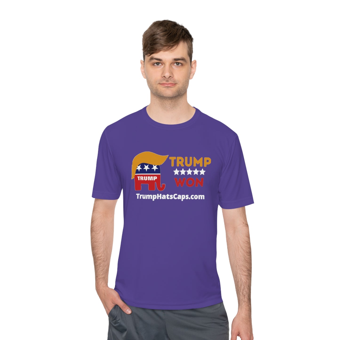 Trump Won TrumpHatsCaps.com Unisex Moisture Wicking Tee