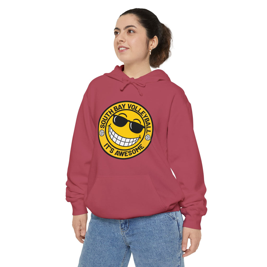 Volleyball Smiley Hoodie — "South Bay Volleyball It's Awesome" Crewneck